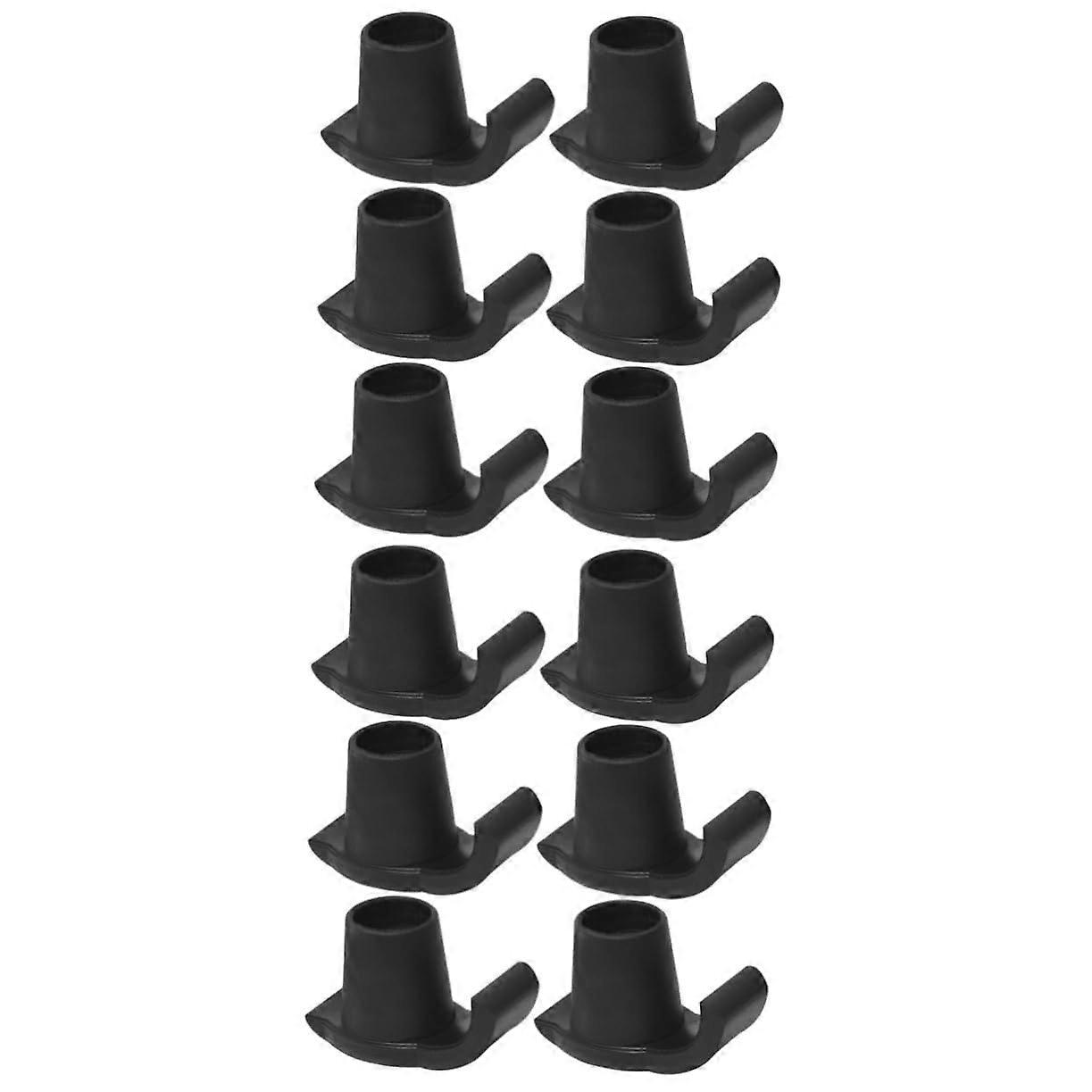walker leg caps, walking aids for seniors, walker sliders, plastic, black, 6 pieces * 2