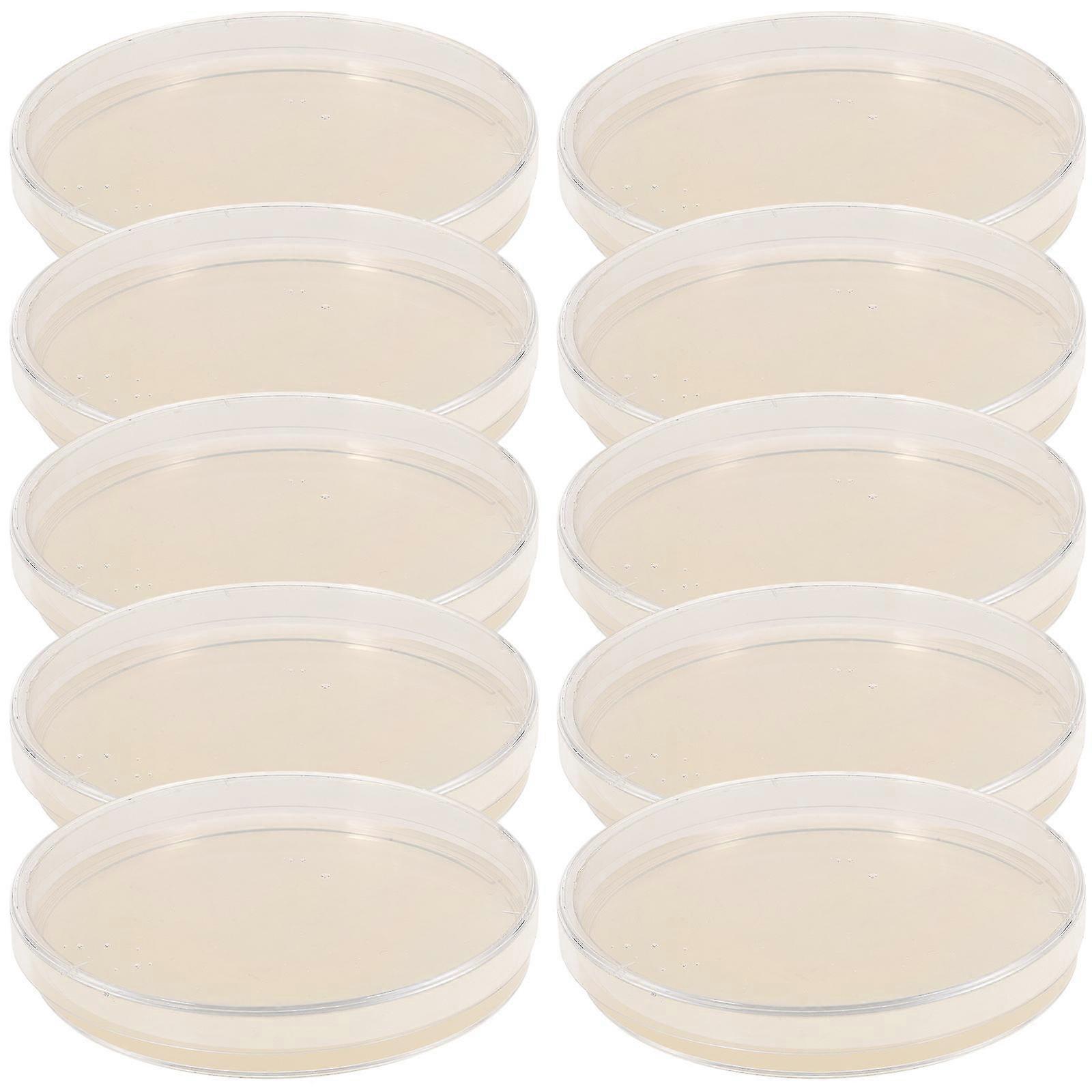 10pcs Agar Plates Portable Prepoured Petri Dishes for Science Fair Projects Supplies