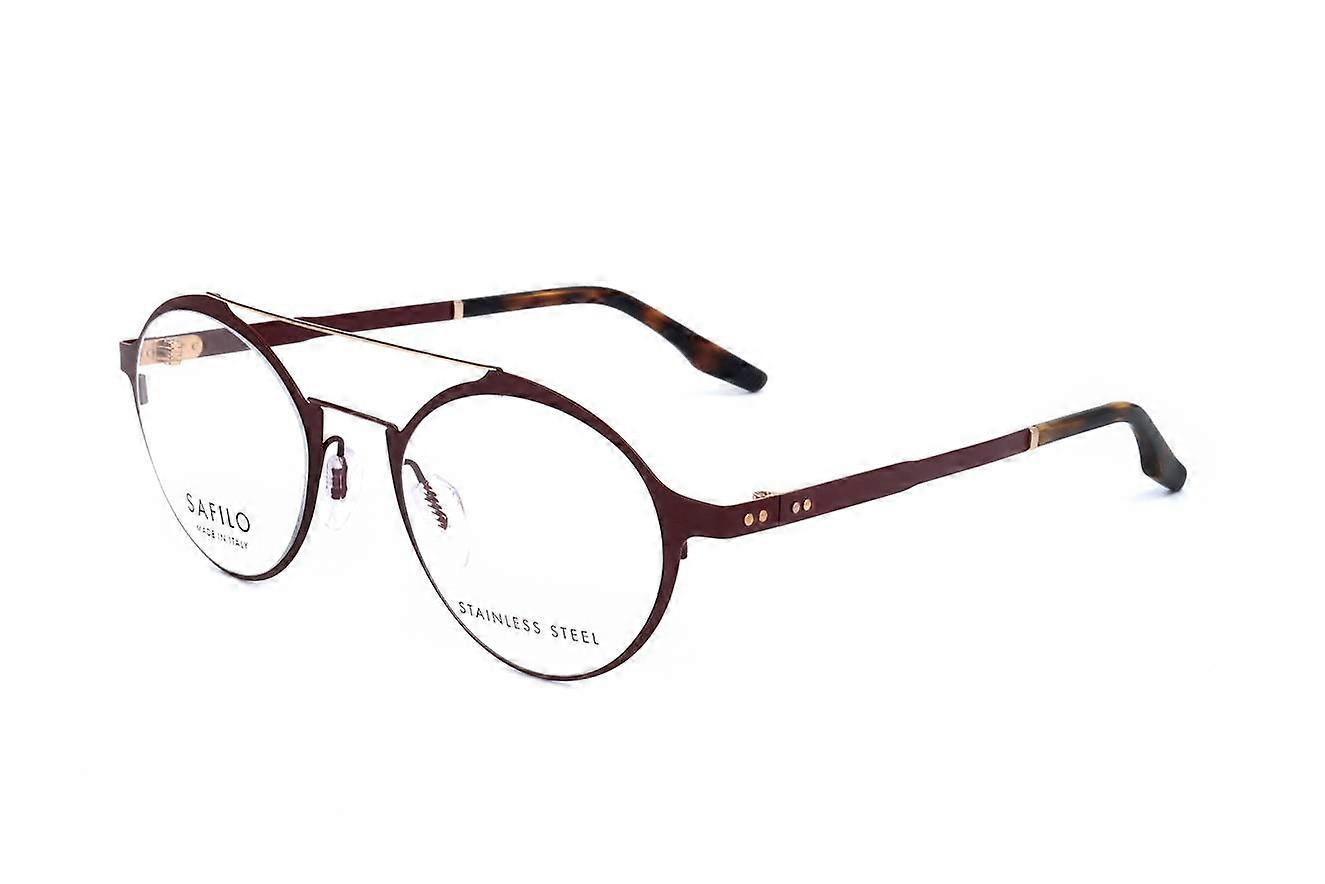 Eyewear Frames Safilo CANALINO 01 E28 MAT BURGUNDY MAT RED GOLD 48/20/140 MAN