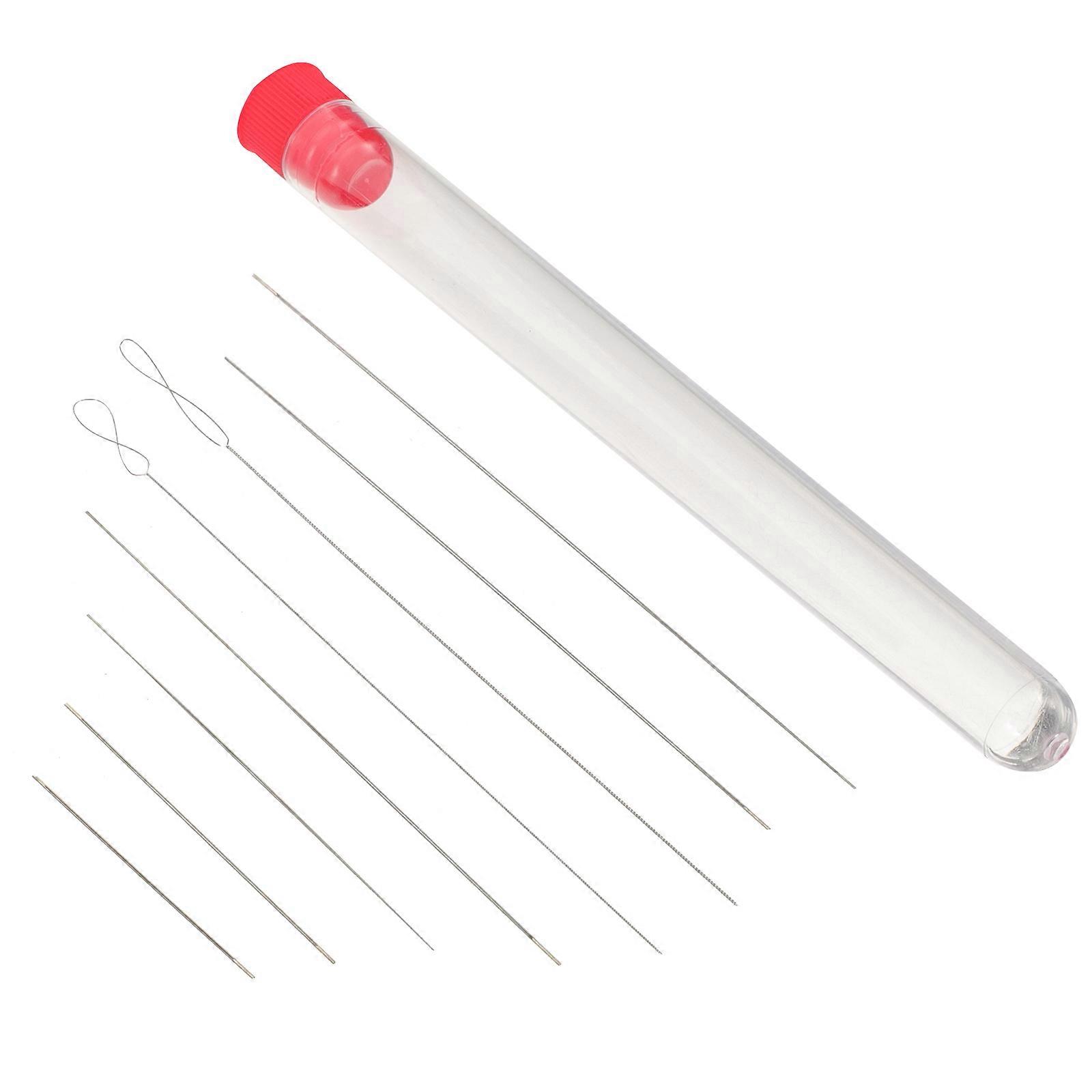 Beading Needles Kit For Jewelry Making And Crafts 13.5X1.3Cm Transparent Stringing Beads 1 Set