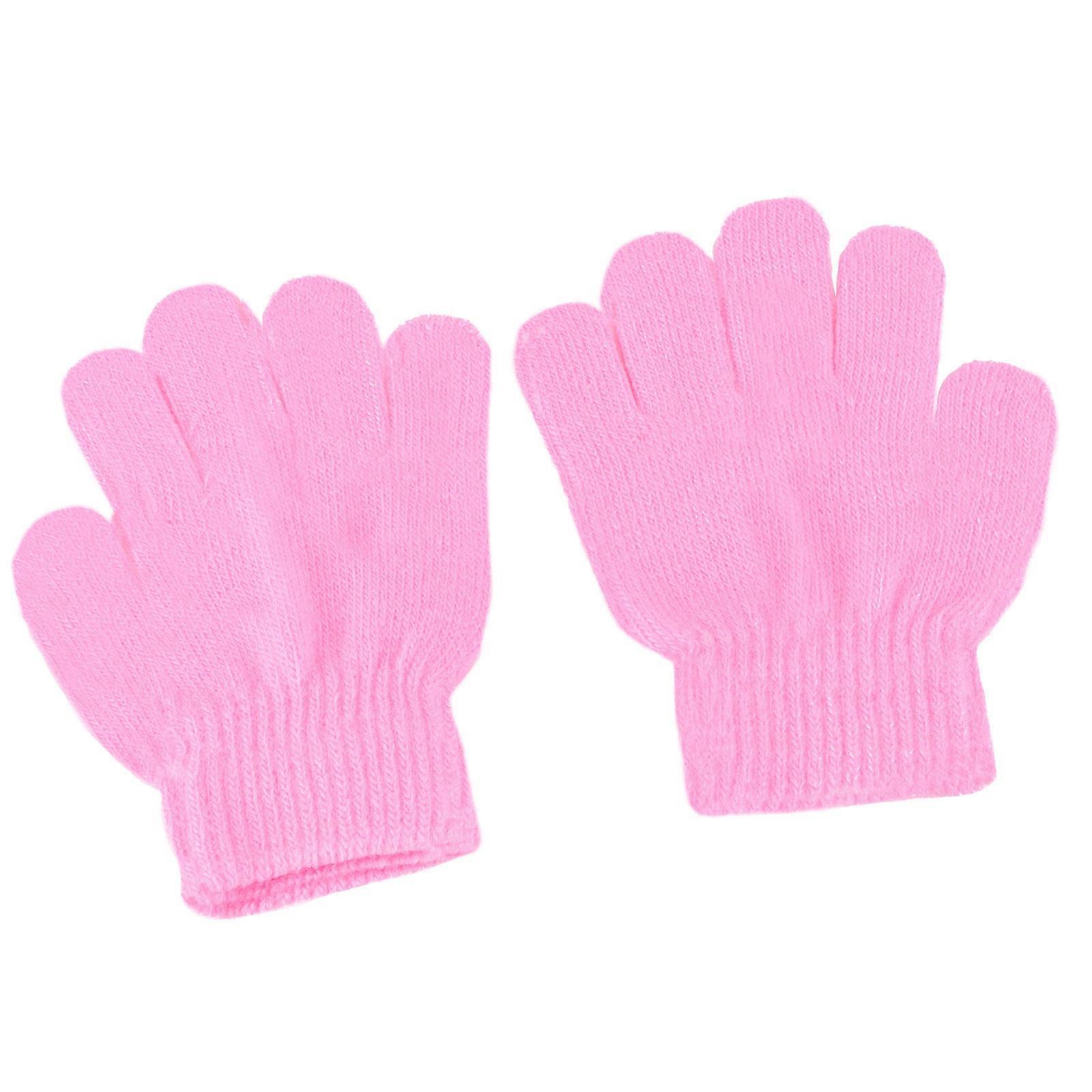 Quick Drying Hair Drying Supplies Five-finger Gloves For Kids In Pink 2Pcs Ideal For Daily Use