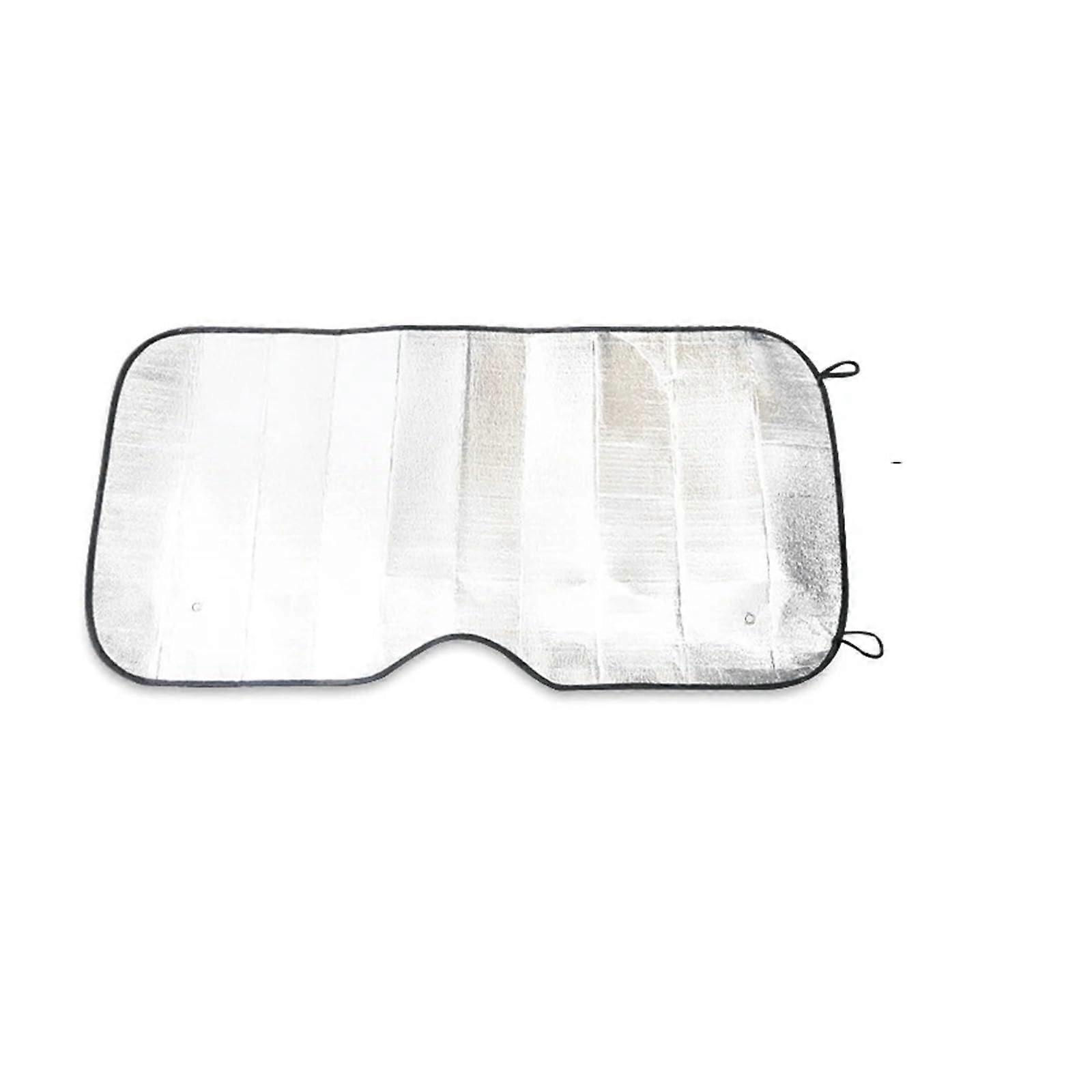 Car Sun Shade UV Protection Reflector for Front Windshield and Rear Window Silver 140cm