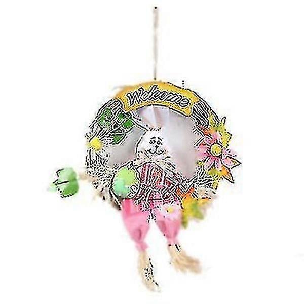 Paște creativ drăguț coroană de iepure Pandantiv ornament sperietoare