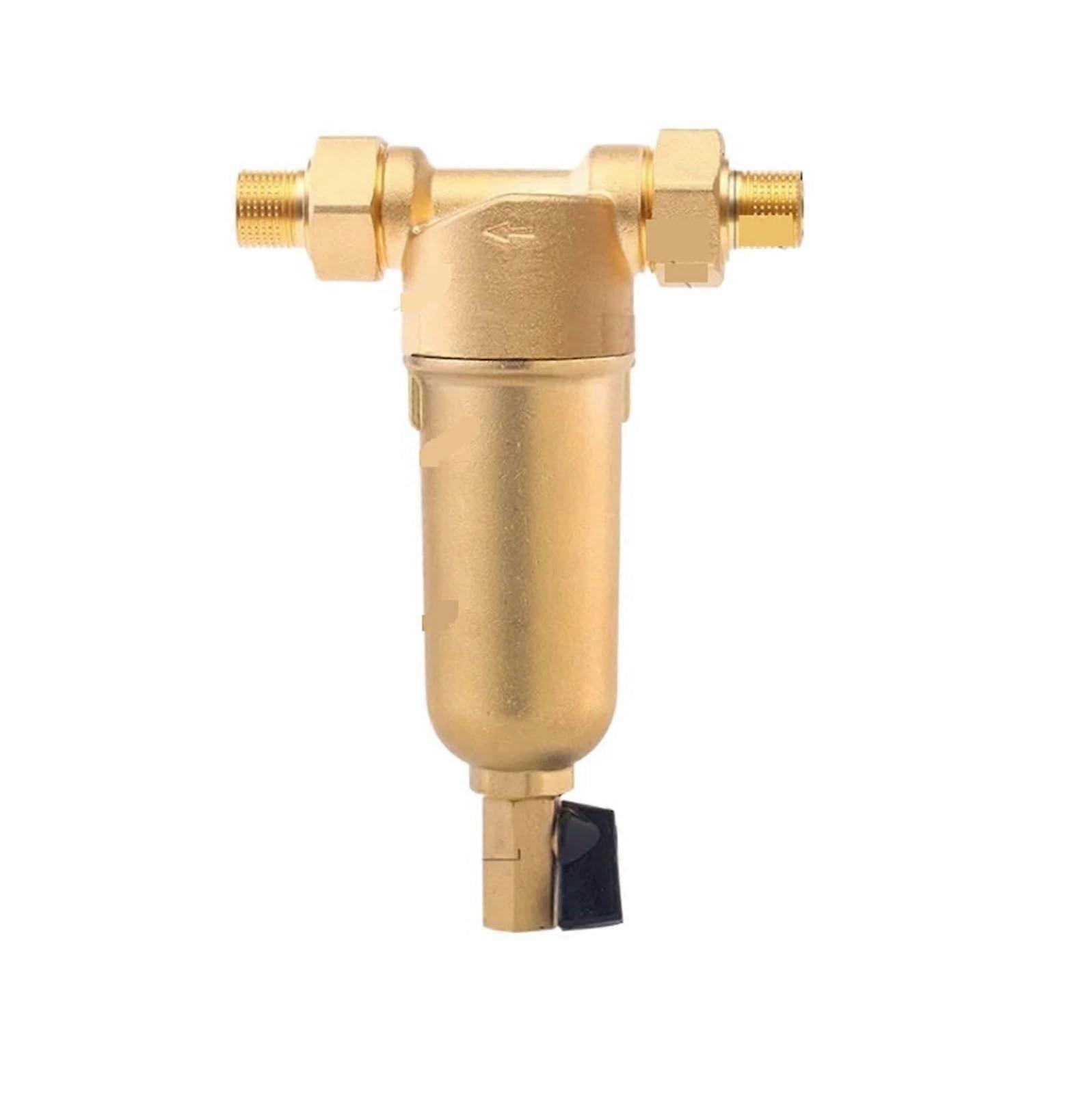 Reverse Osmosis Water Filter, Backwash PreFilter Cleaning System, 40 Micron Stainless Steel Mesh, Copper Cover (0.5 Inch Loose Joint) Ref: 2086