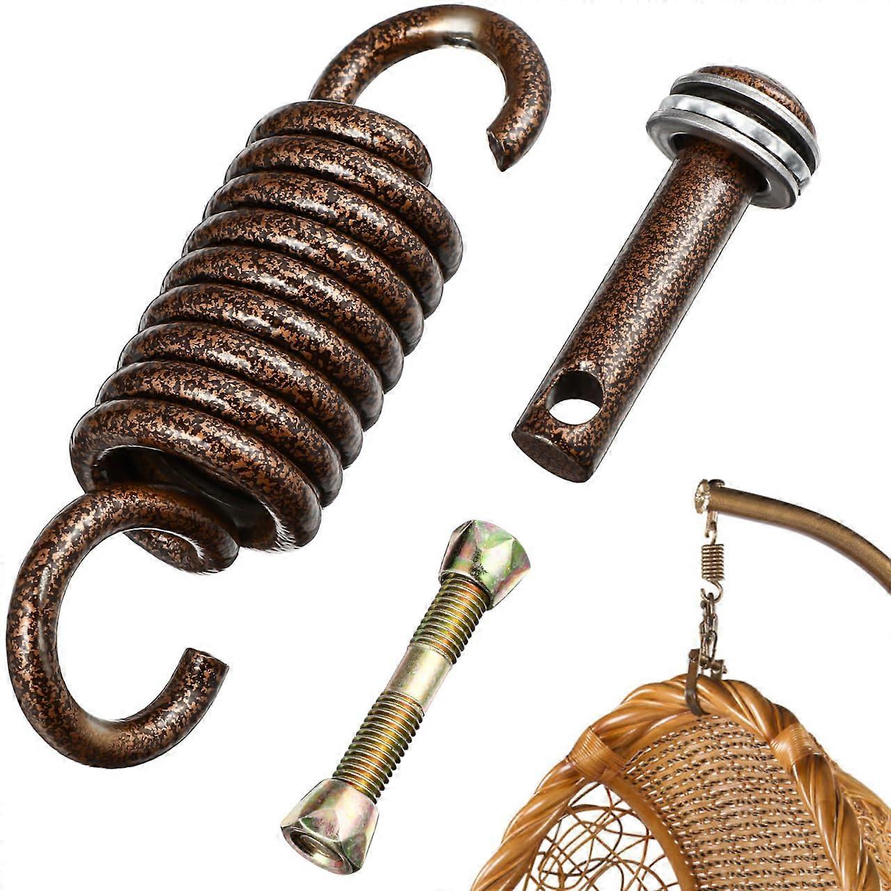 Hammock chair hanging set – heavyduty spring swing hooks, steel alloy, 180 kg capacity.