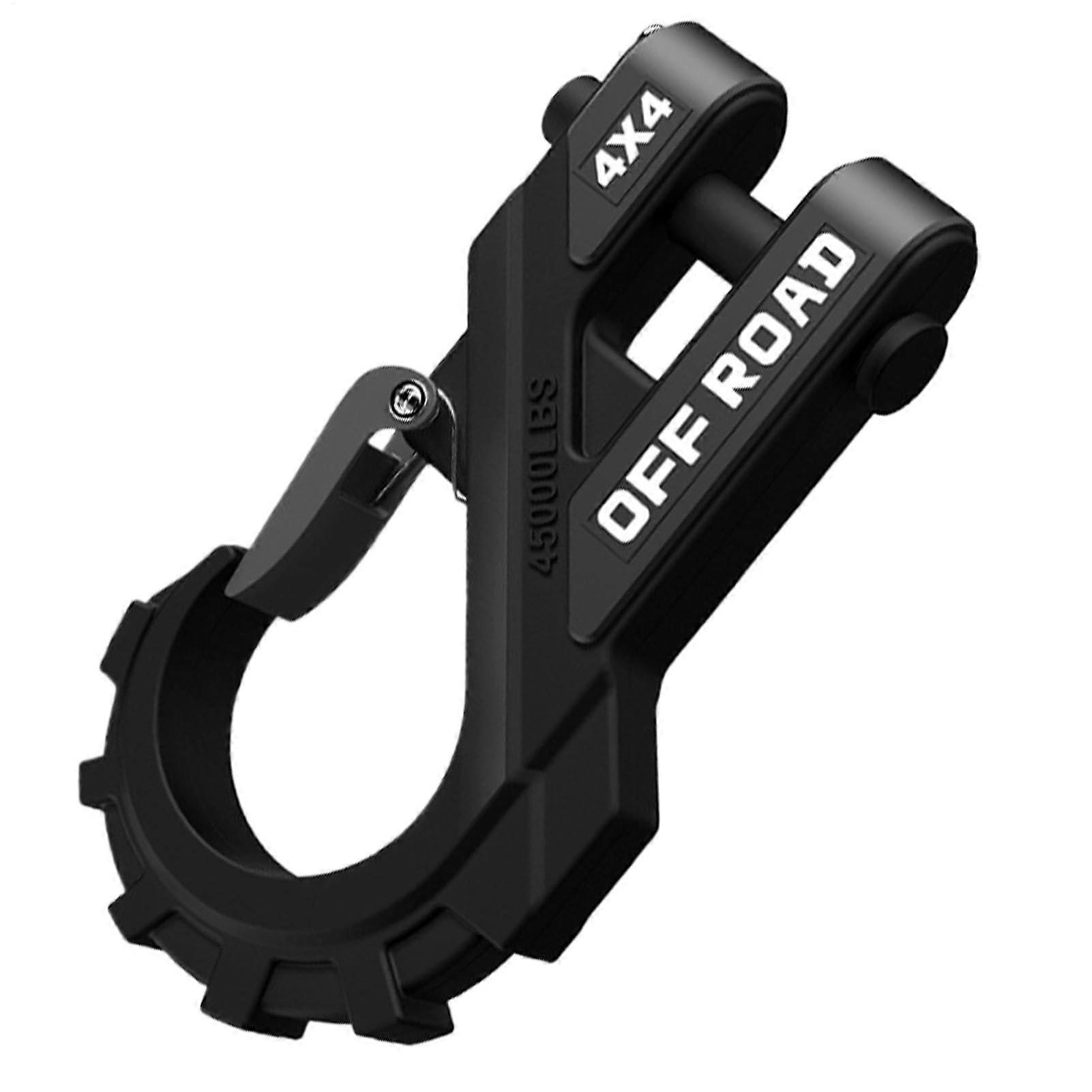 ATV Winch Hook Auto Tow Hook Strength Trailer Chain Tow Hook Versatile Shackle Hooks Shackle Hooks for Trailers Shackle Hooks in Black