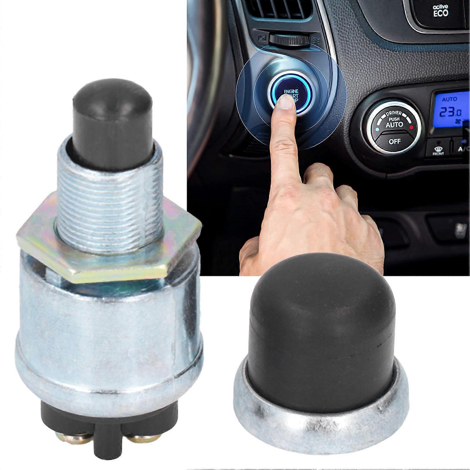 Engine Start Push Button Switch with Waterproof Cap Universal for 12V/24V Car Truck Boat RV ATV