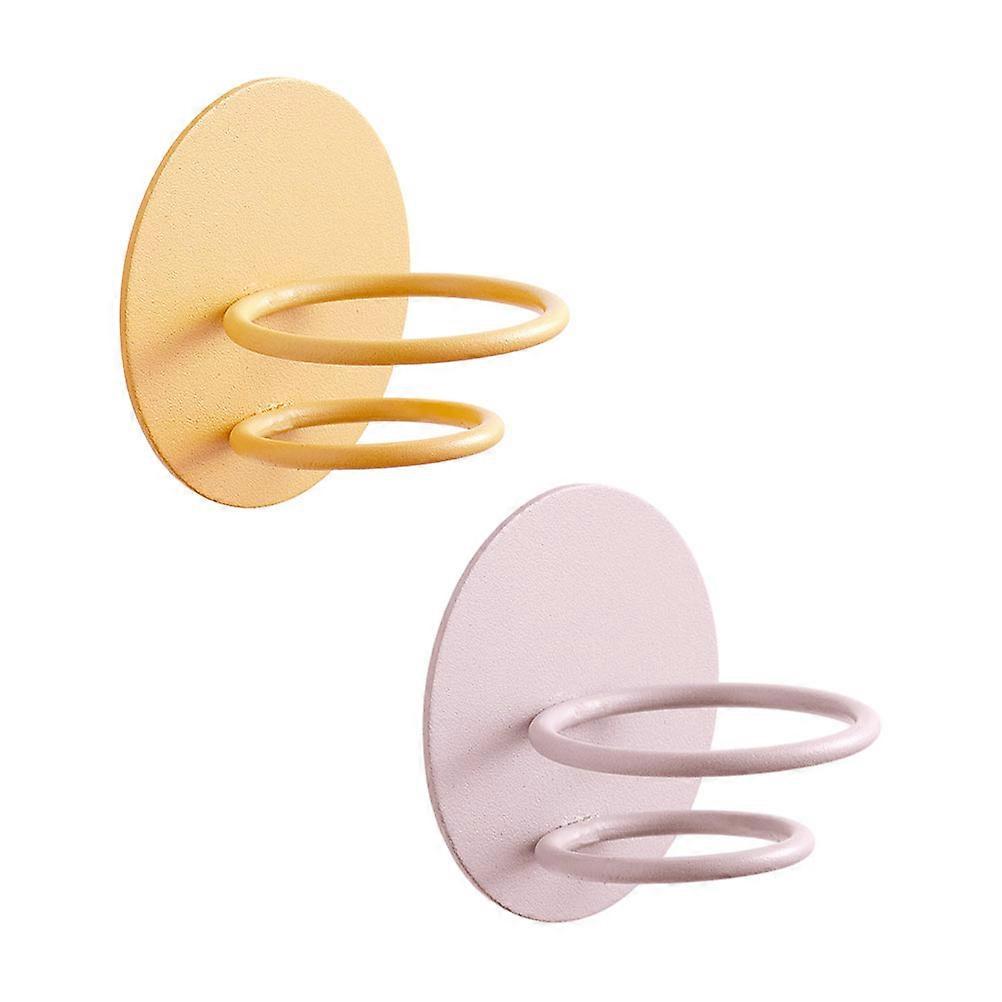 Bathroom Sponge Egg Hanger Pink Wall-Mounted Hanging Home Use 7x7x5.5cm Nail-Free Installation 2Pack