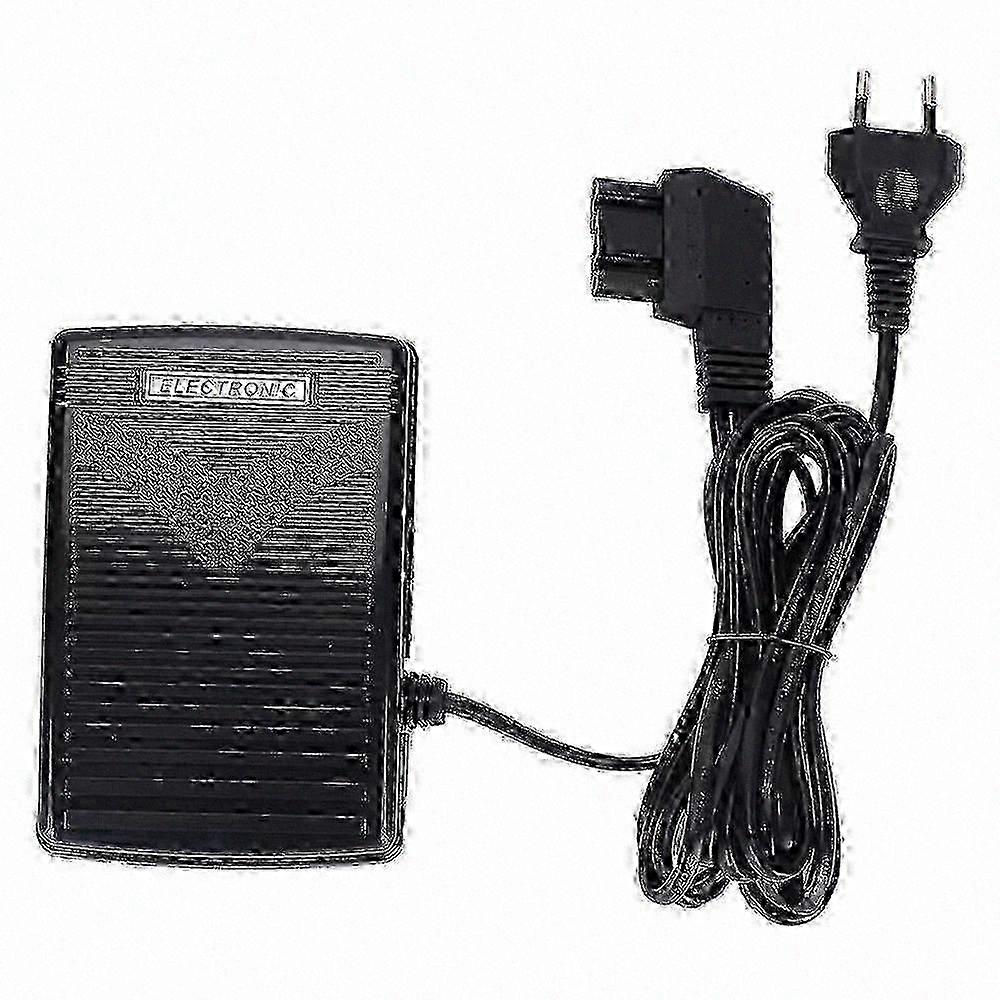 Round Foot Pedal with Cord for Sewing Machines, 220V, Compatible with Multiple Models