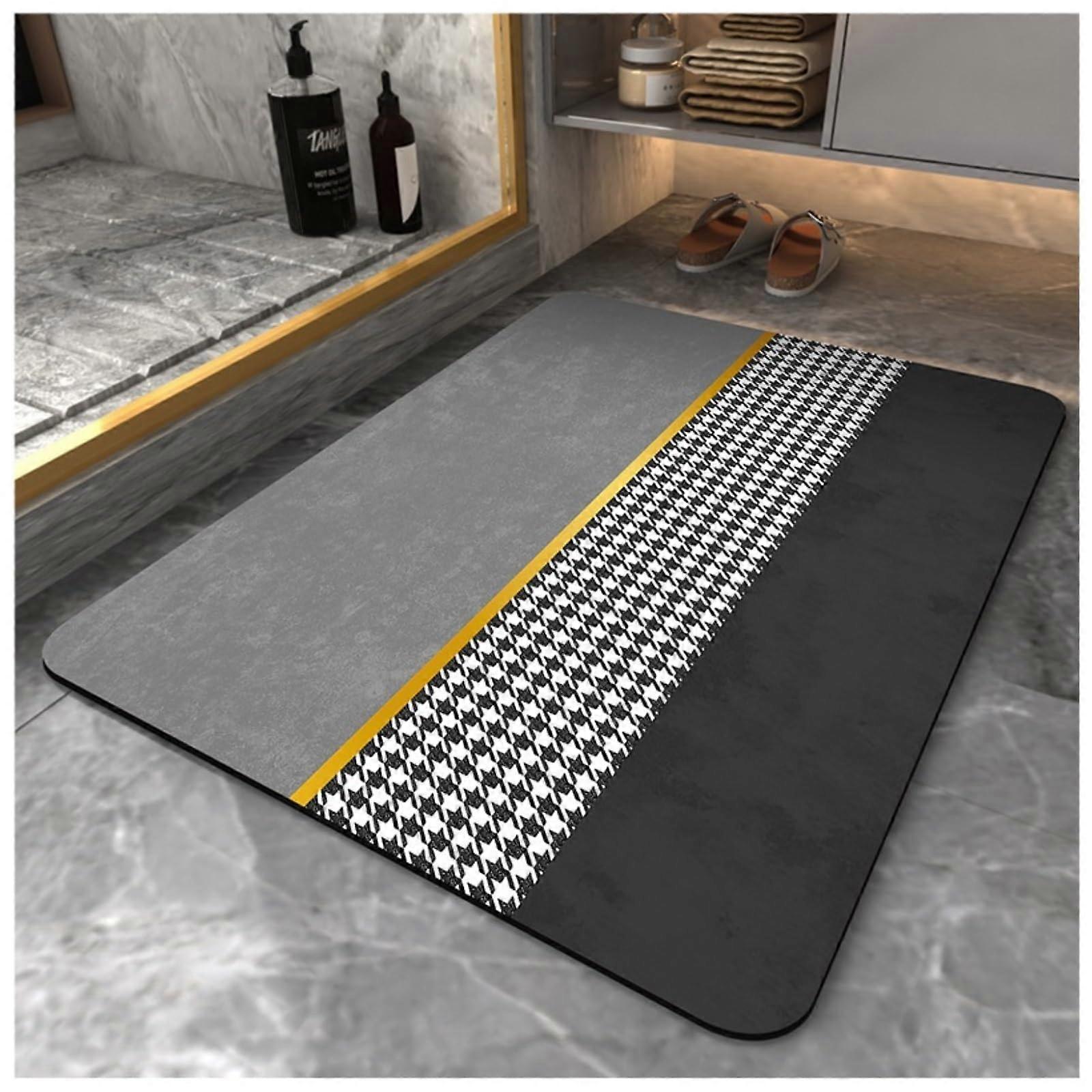 Bathroom Rug, Absorbent Floor Mat, Diatomite Mud, Soft Cushion, NonSlip, QuickDrying (60*90CM)