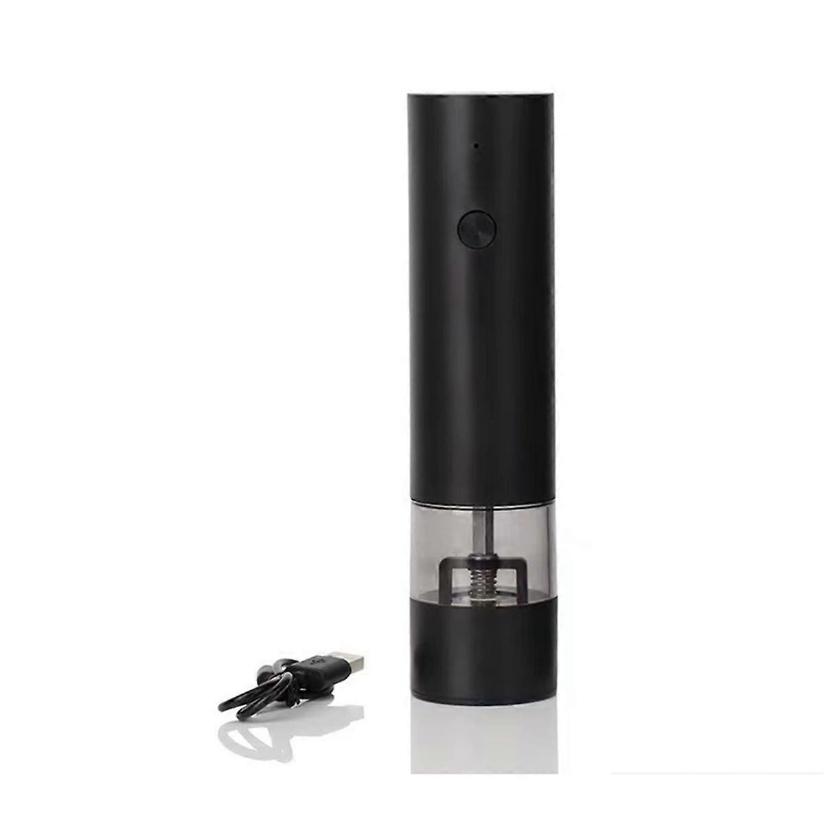 Automatic Electric Bottle Grinder-USB Charging Pepper Salt Grinder with Adjustable Coarseness,One H