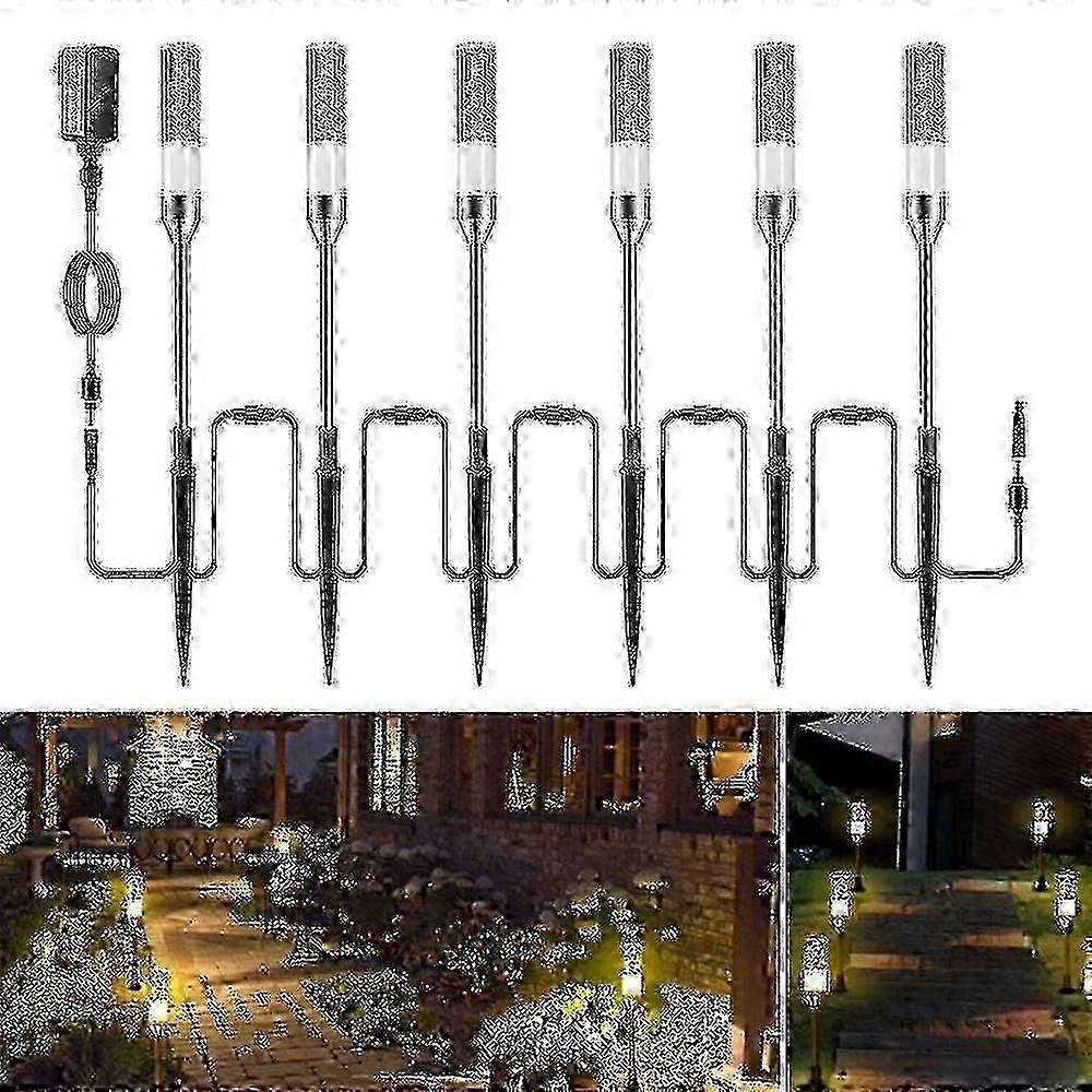 Lavspændings landskabslys kan udvides til LED-stilys, landskabsbelysning 12 volt 6 tommer vandtæt krystalboble akrylstøbte spike-lys