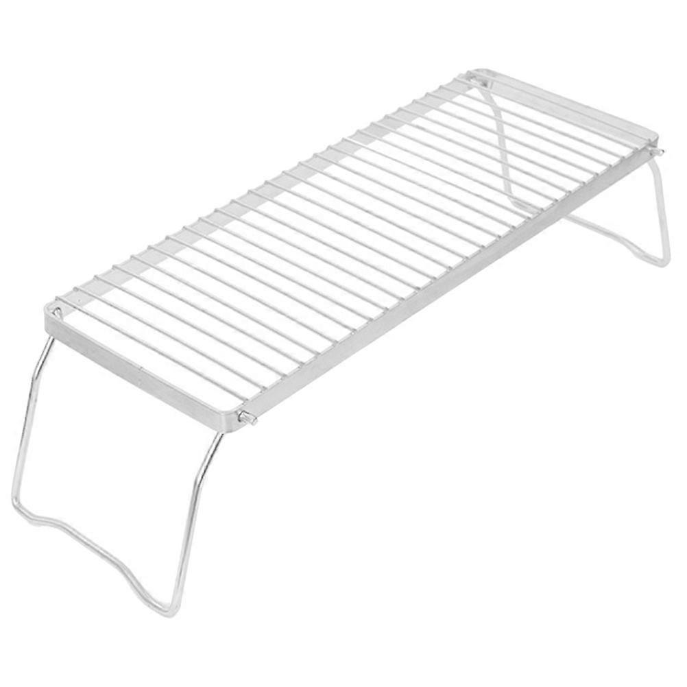 Utendørs Ovnshoderamme Rustfritt Stål Rist Grillstativ Ideell For Utendørs Piknik Og Camping 44,5X15X13,5CM 1 stk