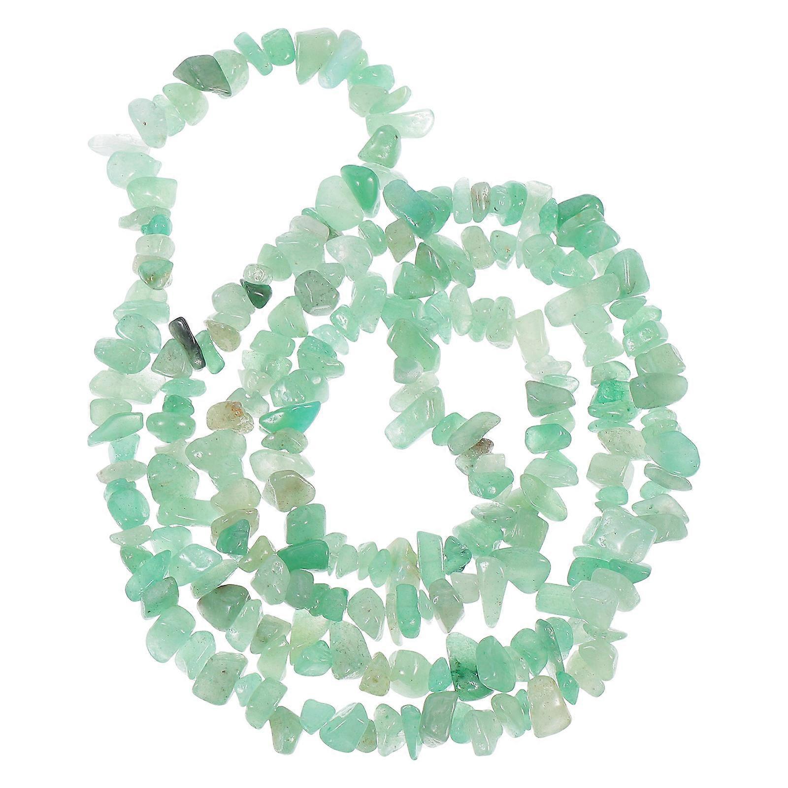 Natural Chip Stone Beads Irregular Natural Stone Beads Jewelry Making Accessories 0.5X0.8CM Green Jewelry Makers 2 Strings