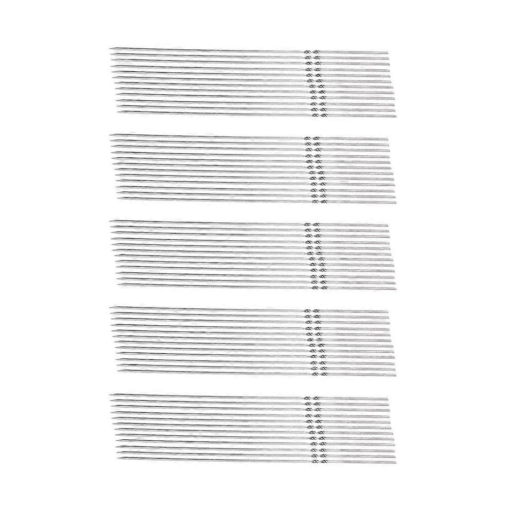 أسياخ شواء سميكة الشكل 45 سم مثالية لمحبي الشواء وحفلات الشواء المنزلية تصميم متين 50 قطعة