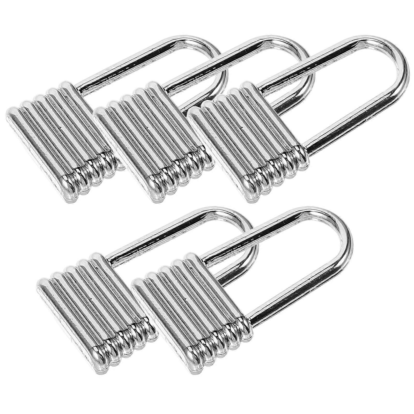 5pcs Metal Zipper Pulls Replacement Sturdy and Durable for DIY Use Silver Color