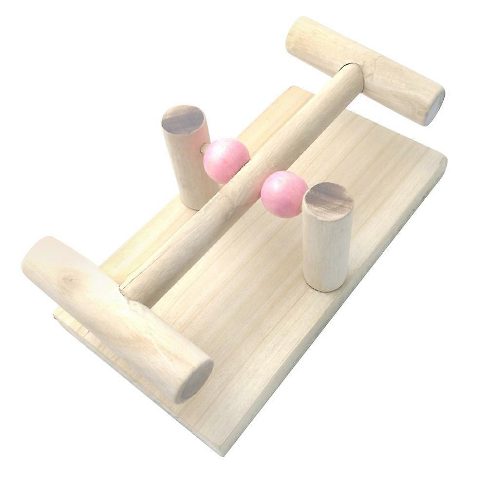 1 Pc Creative Seesaw Funny Climbing Toy Durable Bite Seesaw Wooden Stand Rack for Pet Birds Parrot Hamster (Random Color)