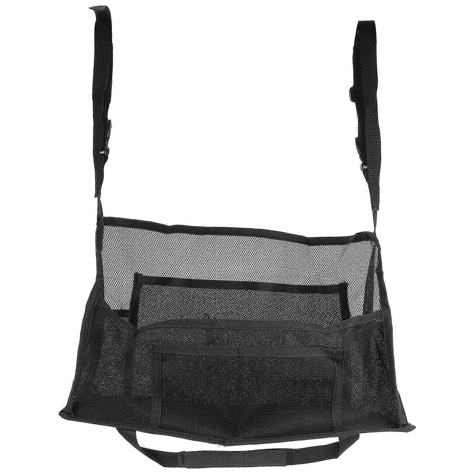 Multi-Functional Car Storage Net Bag For Organizing Daily Drives In Black 1Pcs