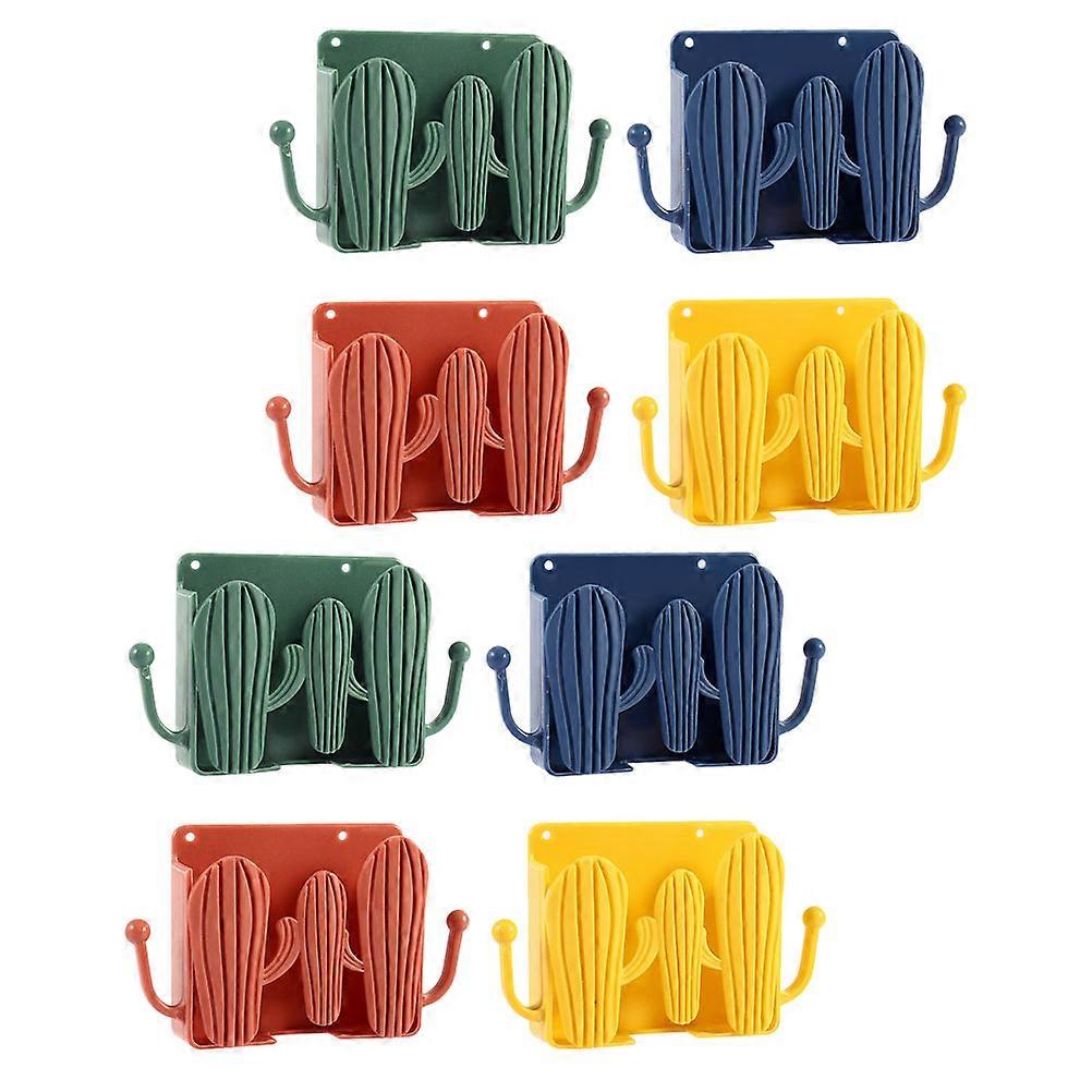 Wall Mount Remote Control Storage Box for Home Assorted Color PP Material 8Pcs