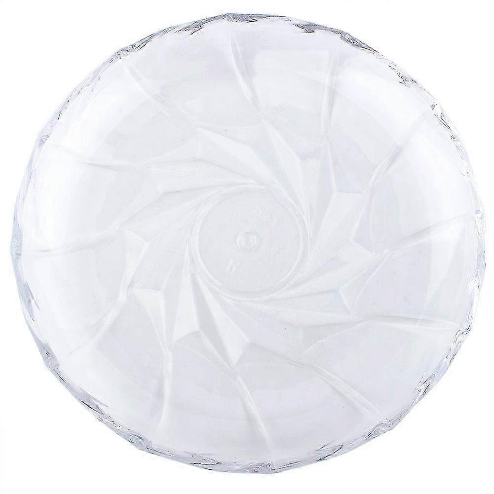 Round Transparent Multi-Function Fruit Plate & Snack Dish Tray - Versatile PC Cake & Candies Serving Tableware (#3)