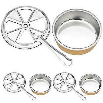 3 Sets Alcohol Cup with Cover Solid Alcohol Furnace Box Oven Metal Hot Pot Alcohol Burner-FCY
