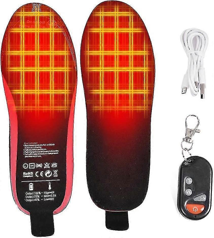 Heated Insole With Remote Control Foot Sock Cushion Electric Heated Shoes