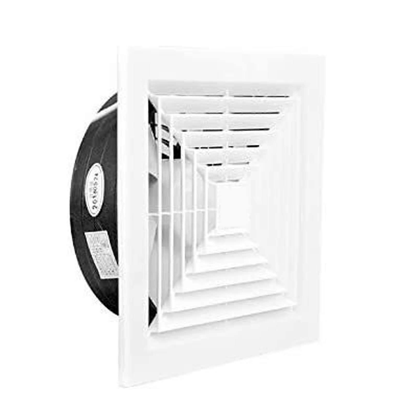 Bathroom Ventilator 10 Inch High-Performance Exhaust Ventilator for Kitchen and Bathroom, Direct Installation, Solid Color