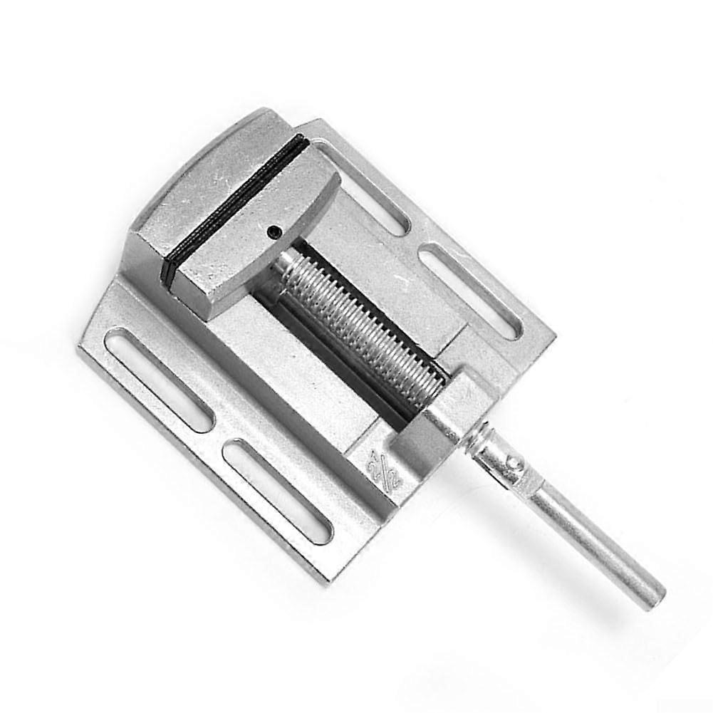 Aluminum drill vise for manual clamping, suitable for mini drills, for drilling and polishing with a maximum capacity of 70 mm.