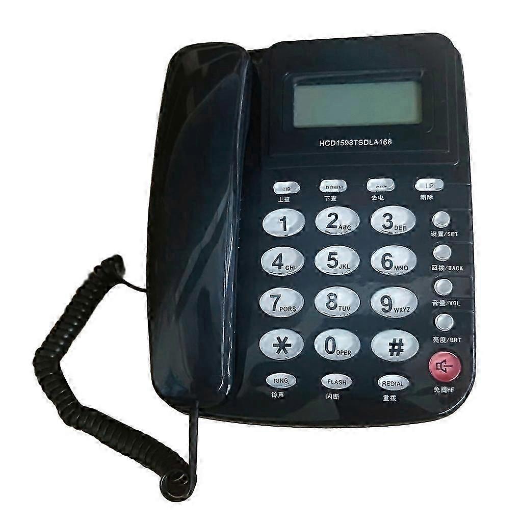 Home Landline Fixed Telephone Desk Phone with Caller Identification LCD Flash