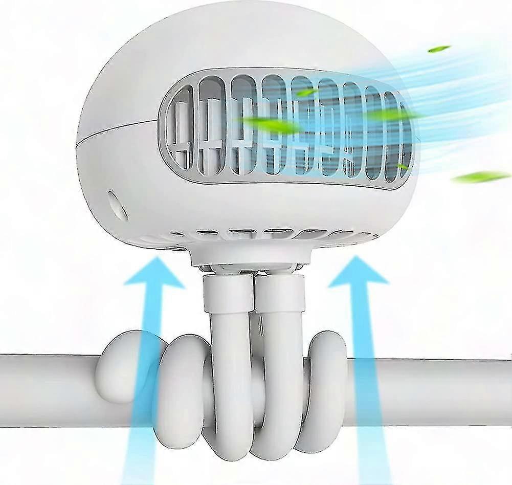 Stroller Fan with Flexible Tripod - 3 Speed Portable Clip On Fan for Baby Strollers
