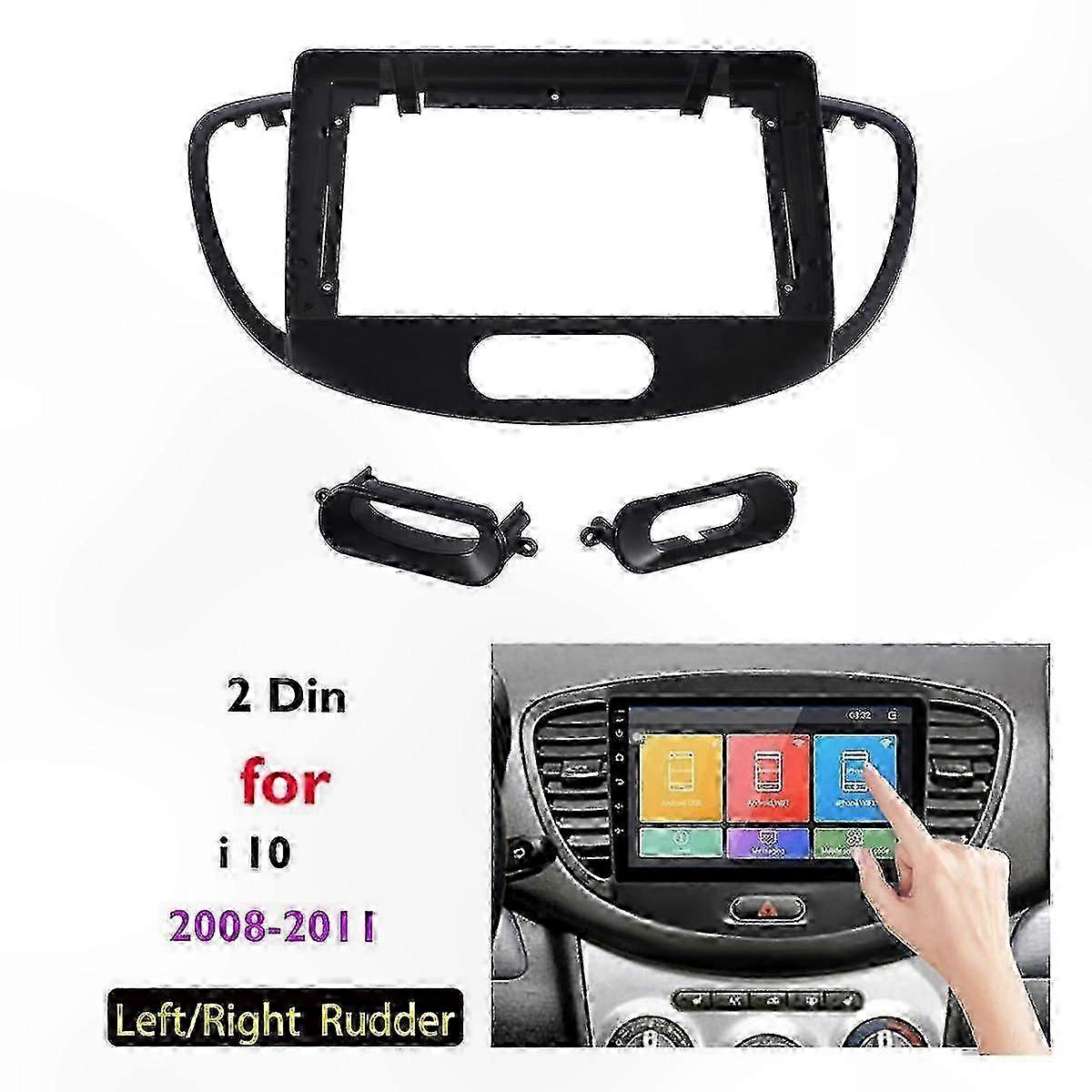 Universal 9 Inch 2 Din Car Dashboard Frame Radio Fascia Dash MP5 Player DVD Adapter for Used with Certain Brands Models 2008-2011