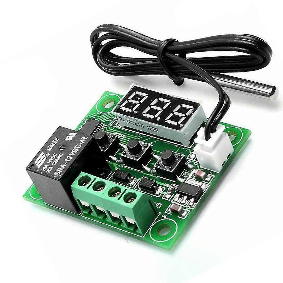 W1209 Digital Thermostat Module, 12V DC Temperature Controller, 50-110C Range, Temperature Sensor Switch