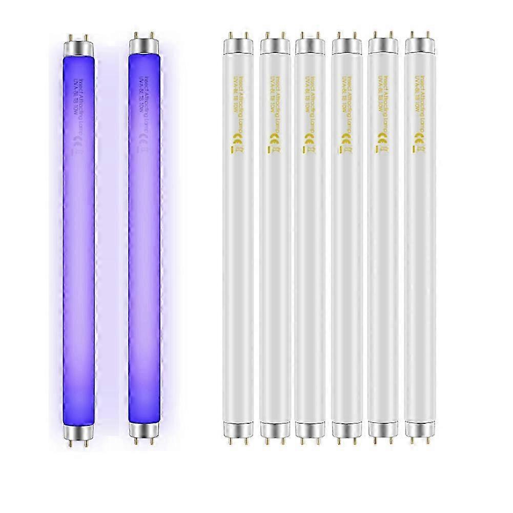 8 Pcs Bug Zapper Replacement Light Bulbs 10W for 20W Indoor Bug Zapper BL T8 F10W 13Inch Light Tube for Aspectek,Liba Edition 0820