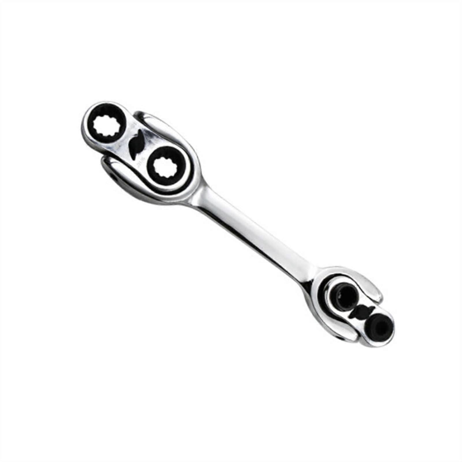 Wrench Set,Spanner, Double Box End Ratcheting Wrench Metric Universal Spline XL Flexible Head 34 in 1 Professional Shifter Spanner Onecolor