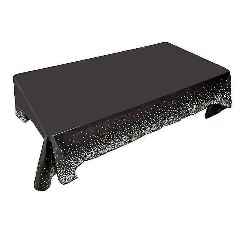 Tablecloth Foldable Disposable PE Rectangle Rose Gold Dot Table Cover for Restaurant