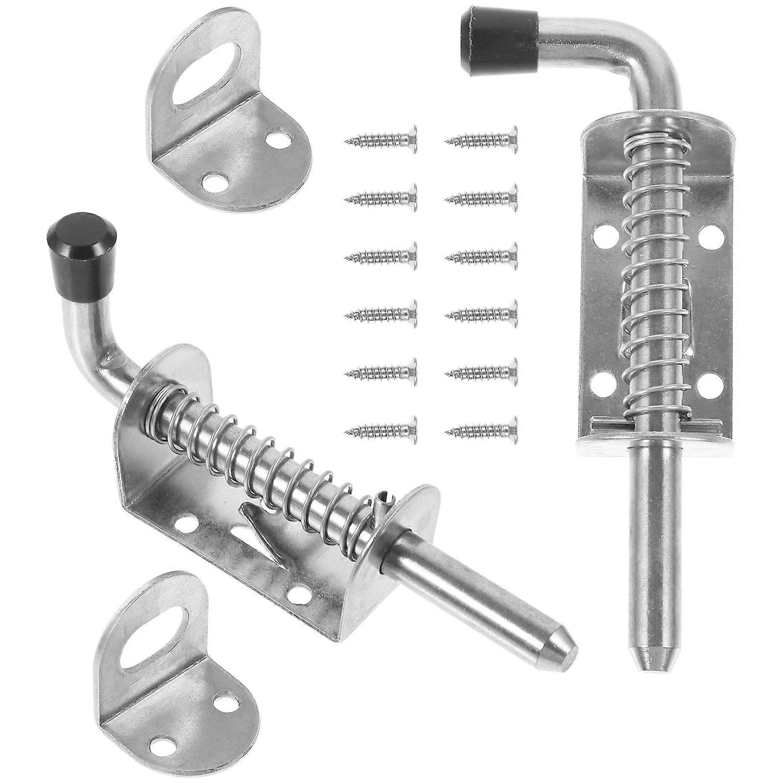 Stainless Steel Spring Latch for Door Use with Thickened Bolts 2 Sets