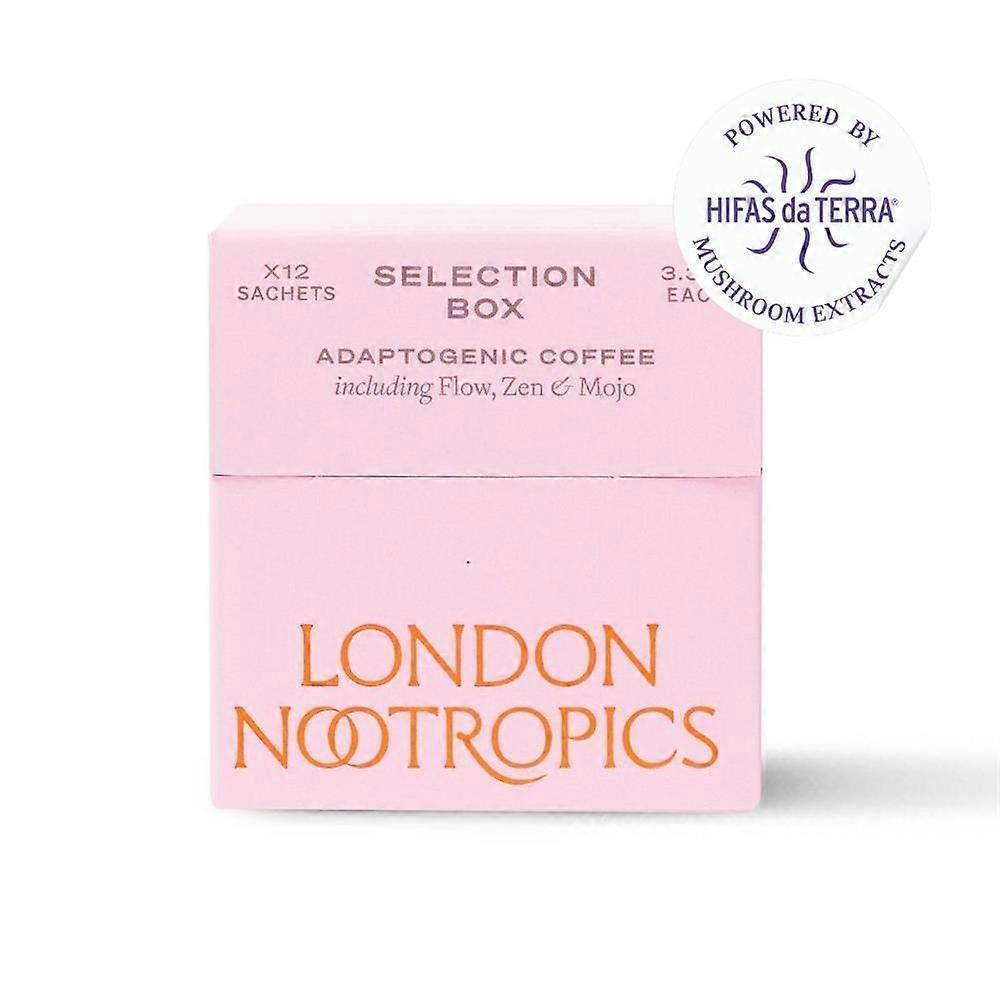 London Nootropics Selection Box of Adaptogenic Coffee Blends 12 Sachets - 2 Pack