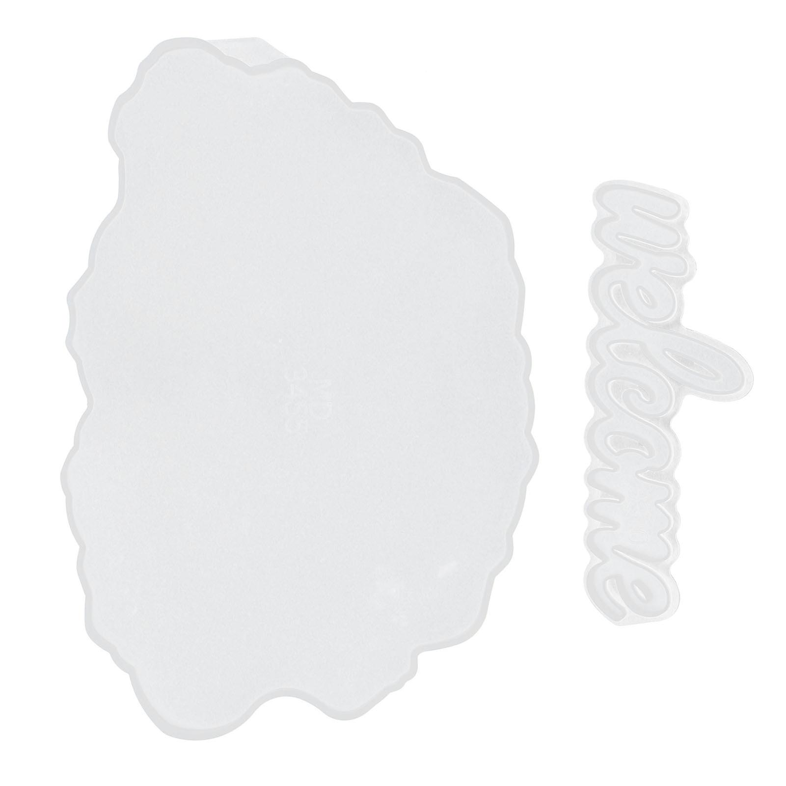 2Pcs DIY Silicone Welcome & Cloud Molds for Epoxy Resin Crafts