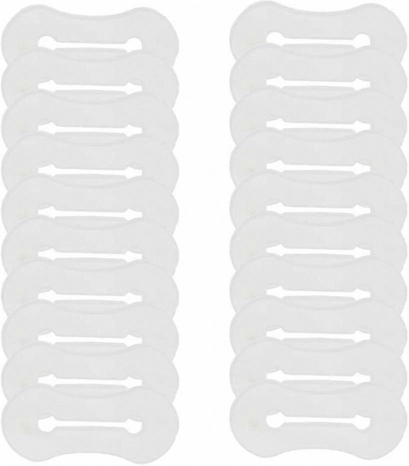 White Plastic Cufflink Adapters for Men's Dress Shirts with Customizable Cufflinks Included