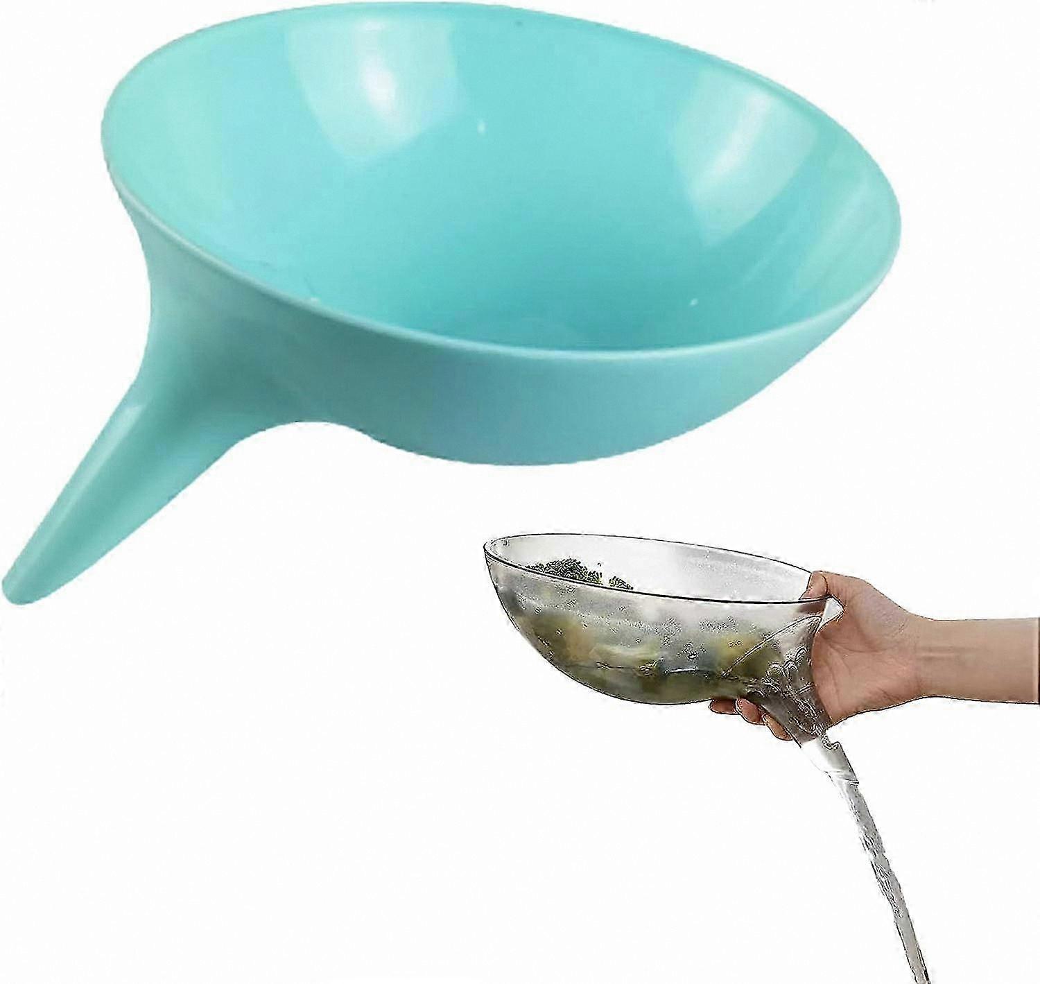 Kitchen Strainer with Drain Bowl and Funnel, Multifunctional Washing Basin for Dish, Fruit, Vegetable Use