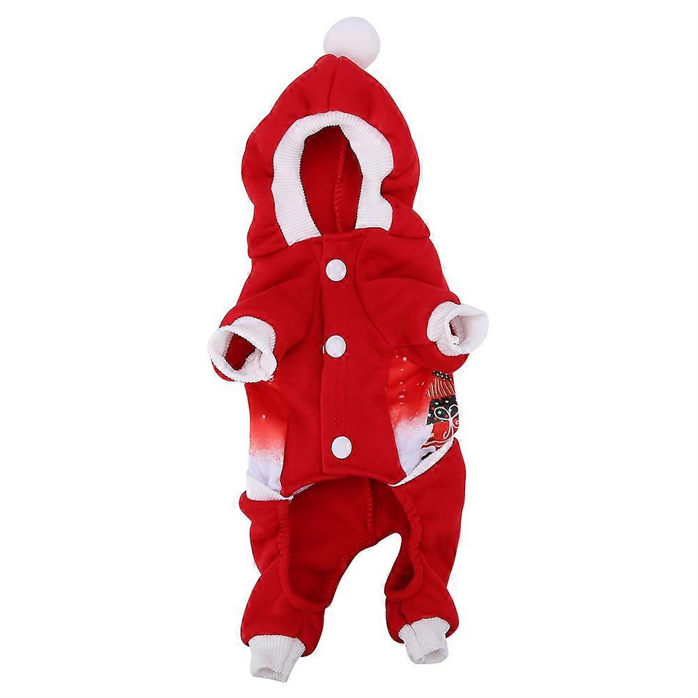 GPB Fashionable Hooded Pet Costume Dogs Parties Christmas Clothes Warm Winter Coat for Xmas(XL)