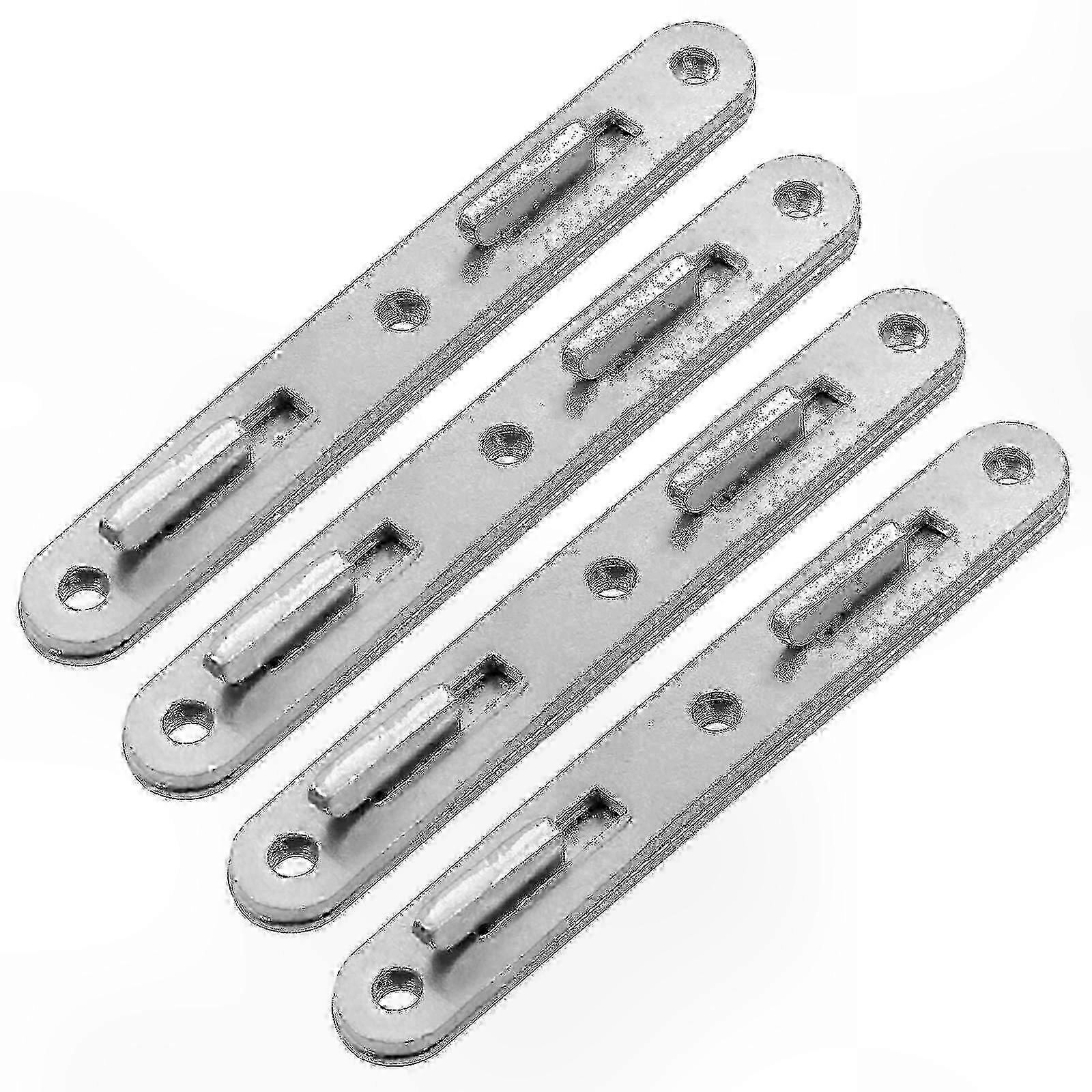 Zinc Alloy Bed Rail Connectors - 5 Inch Round Hooks, Set of 4 Thickened Furniture Hardware for Bed Frames and Support Systems