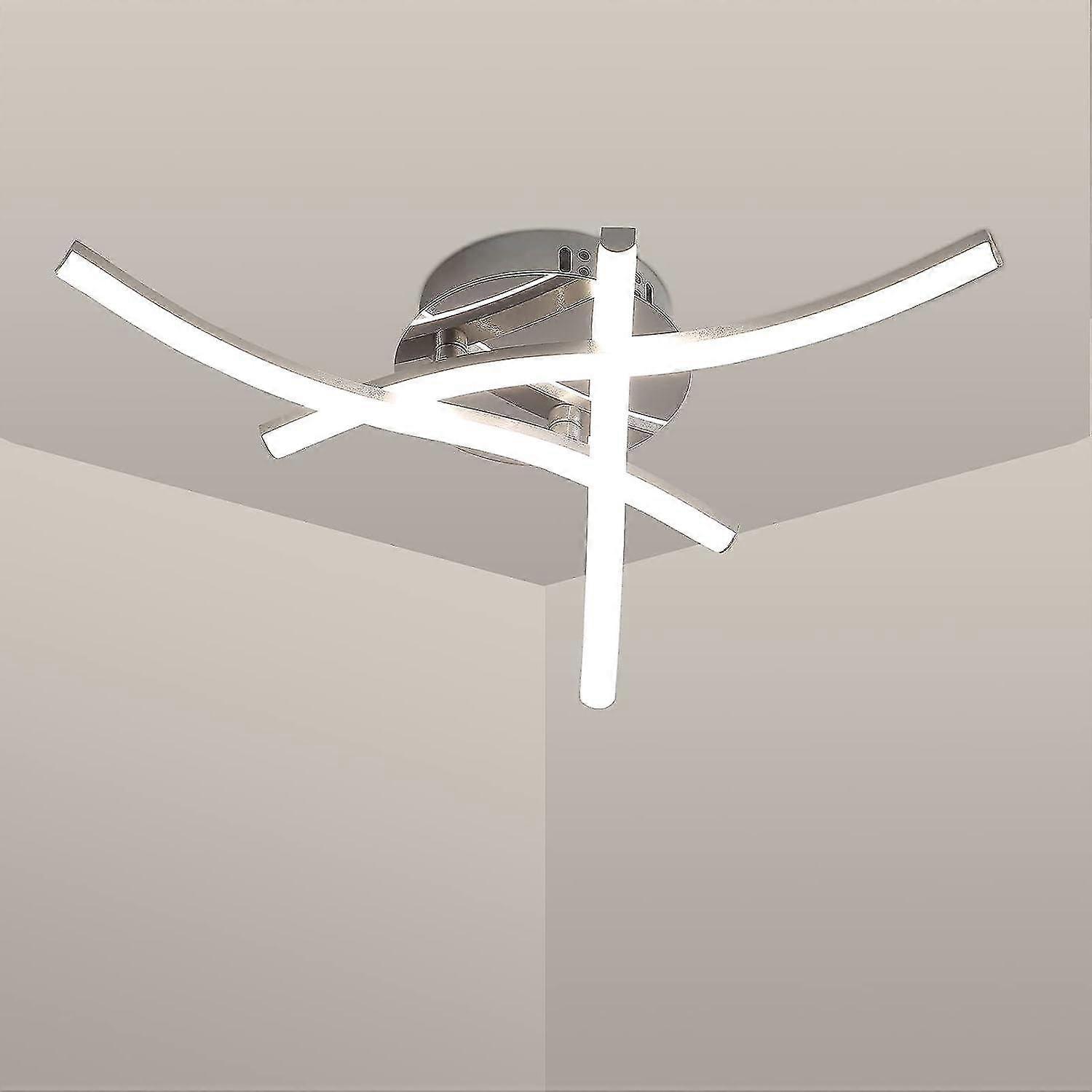 LED Ceiling Light, 4500K 19W Flush Mount Modern Ceiling Light Curve...