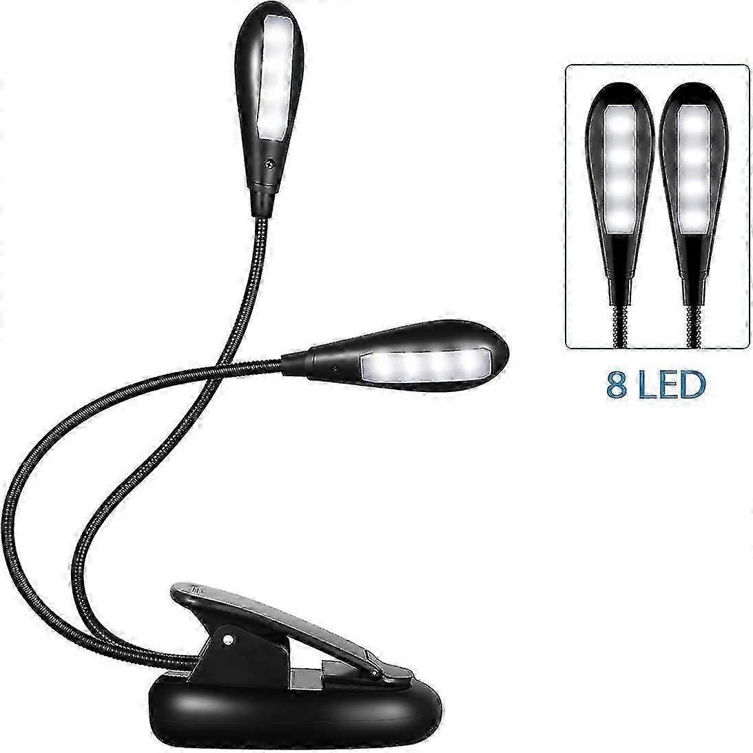10 Led Reading Lamp, Rechargeable Clip Reading Lamp, 3 Color Modes ...
