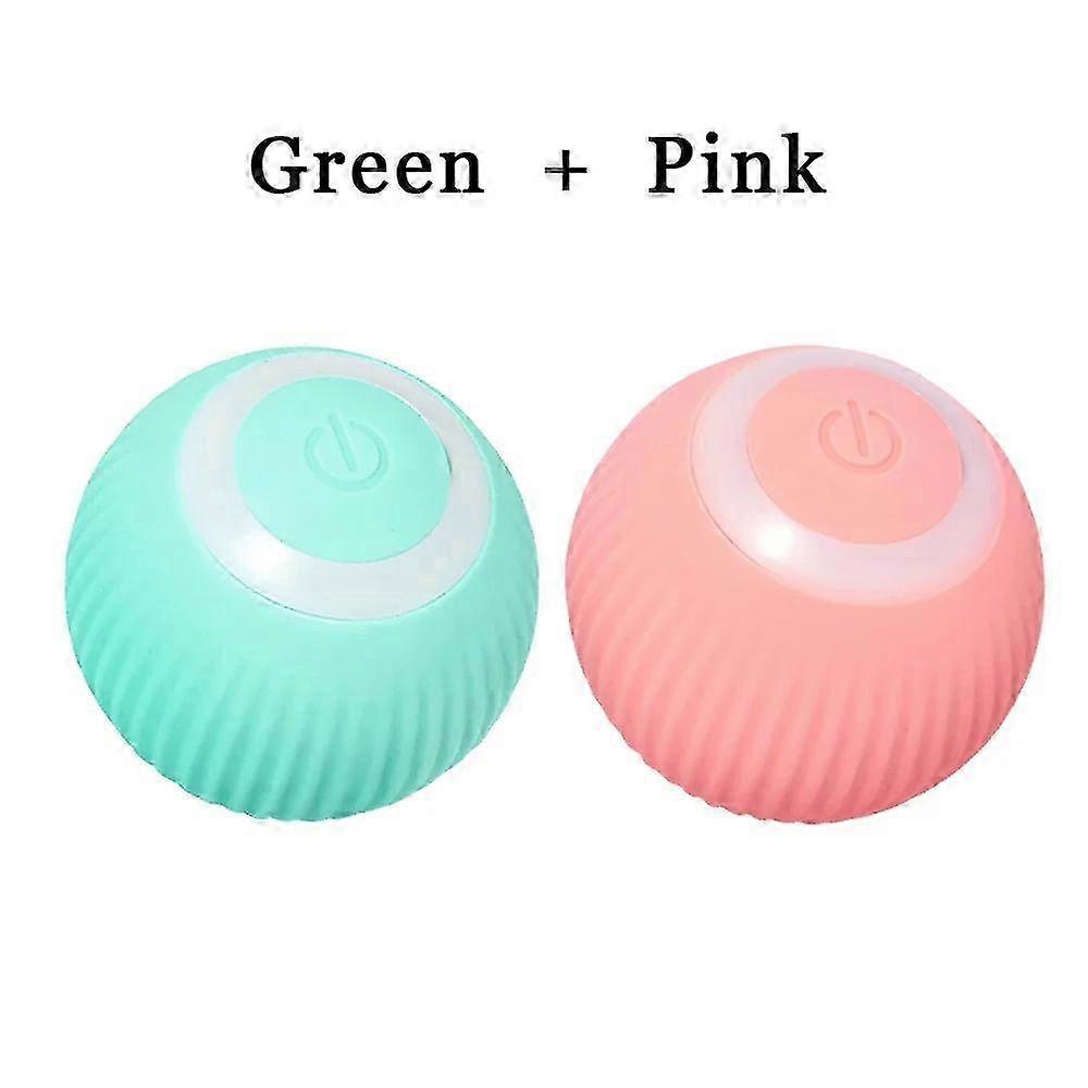 2Pcs Cat Interactive Smart Toys with Automatic Rolling Magic Ball - Electronic Game Accessories for Indoor Cats