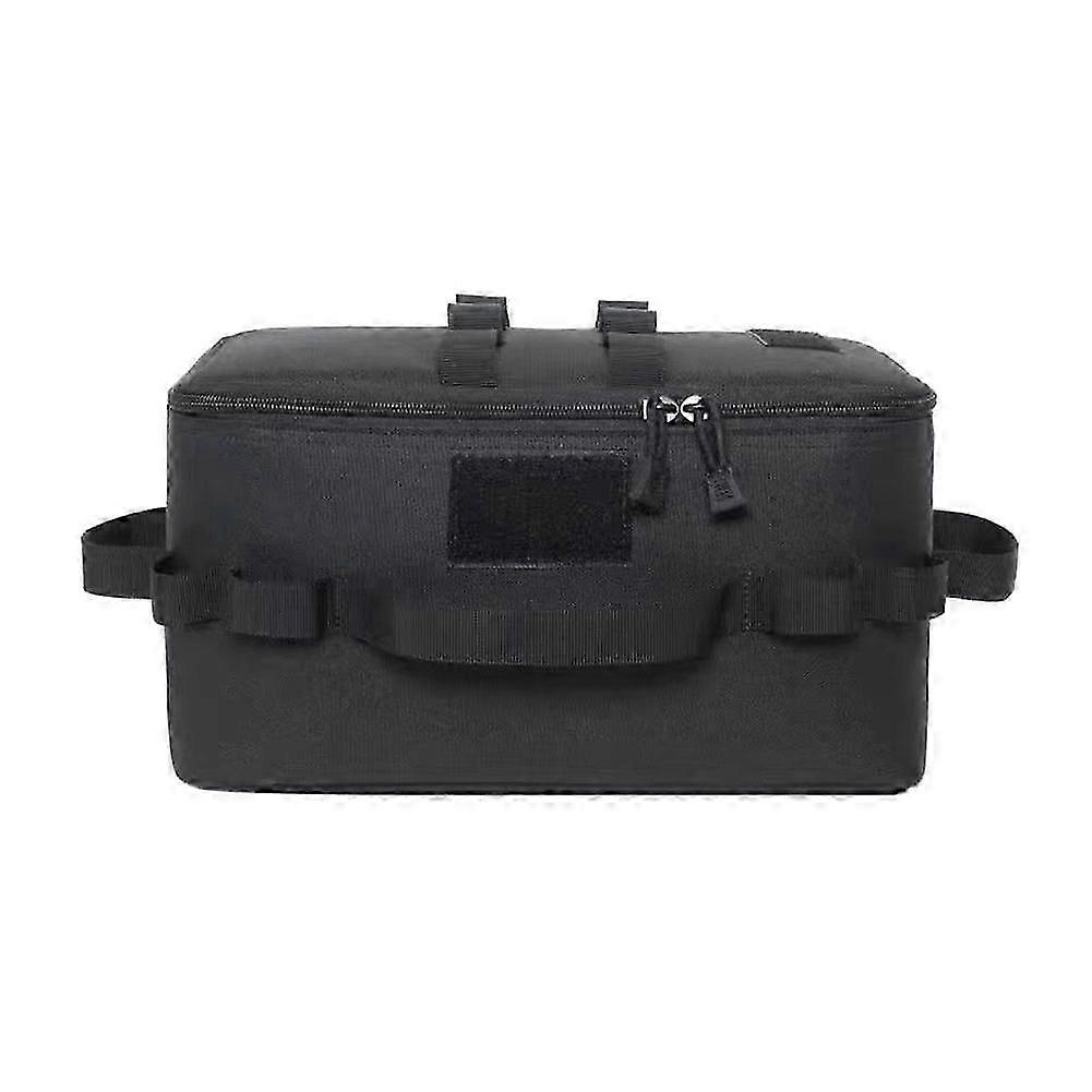 camping cookware kit bag with gas tank storage space