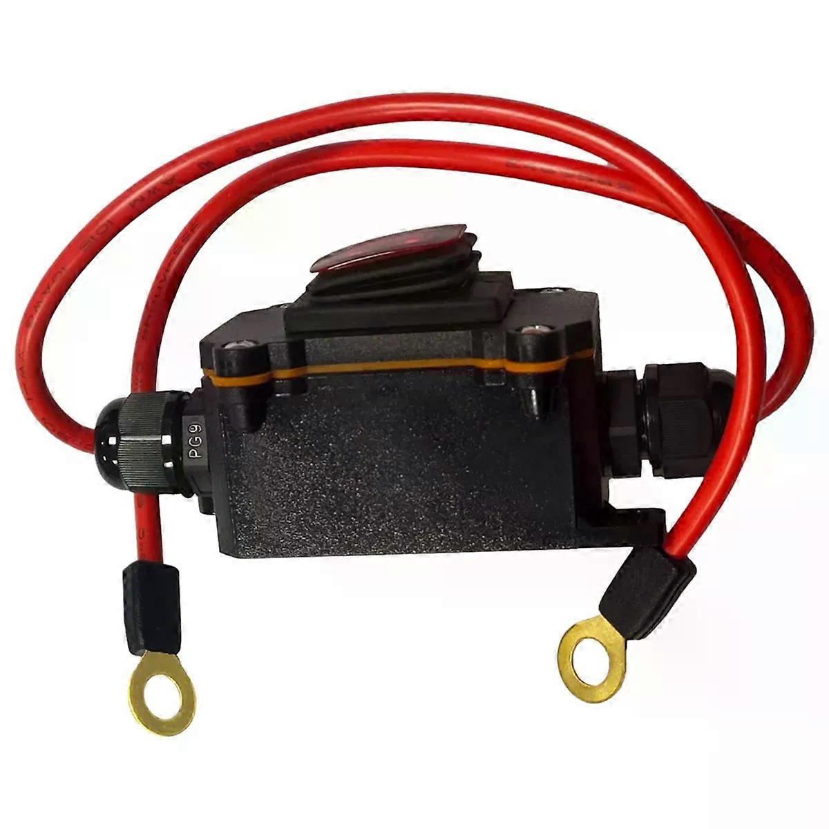 MSOR DC12V Inline Wire Switch DC12-24V DPST Dual Side Wiring Switch 25A IP67 with on/Off Quick Connect/Disconnect Switch