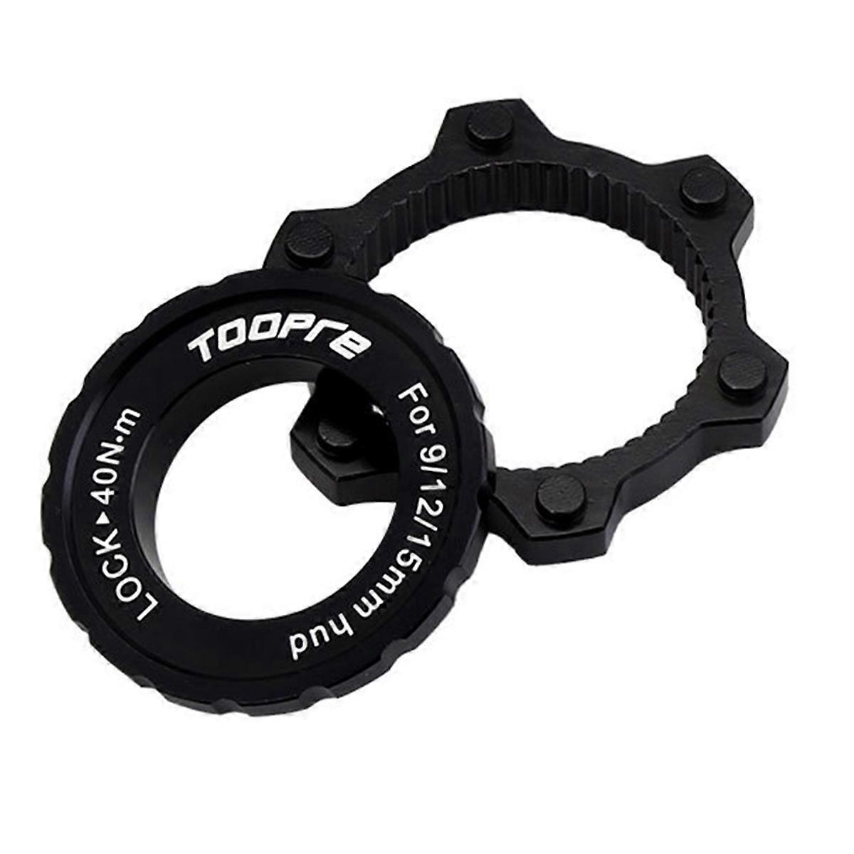 Bicycle Disc Lock Cover Middle Lock Center Lock for Road Bike Six Spike Disc to Center Lock Conversion Ring Black