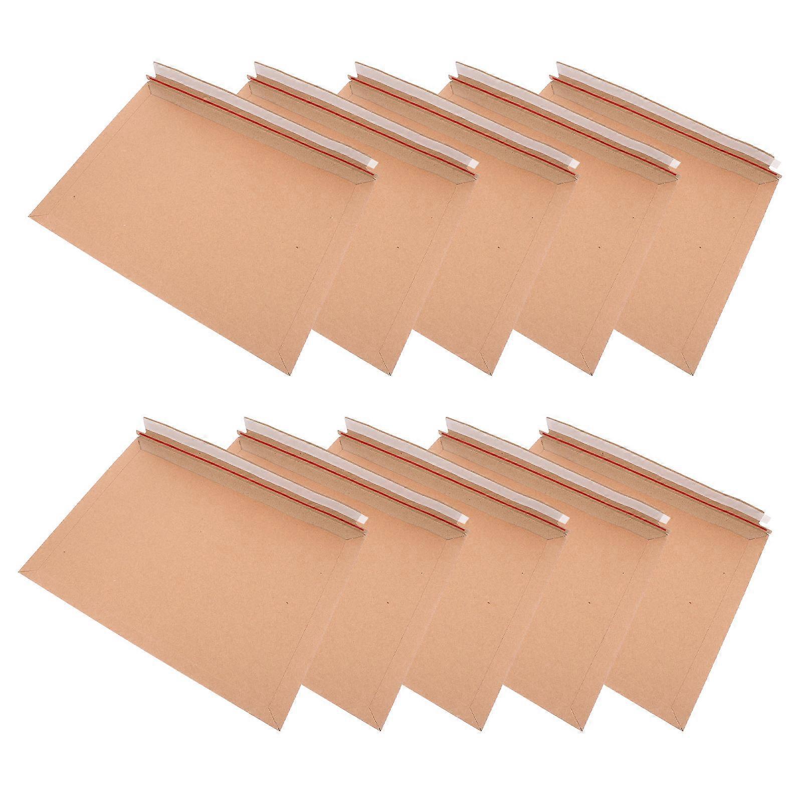 File Folder Self-Sealing Mailing Envelope for Office 30Pcs Khaki Paper Material