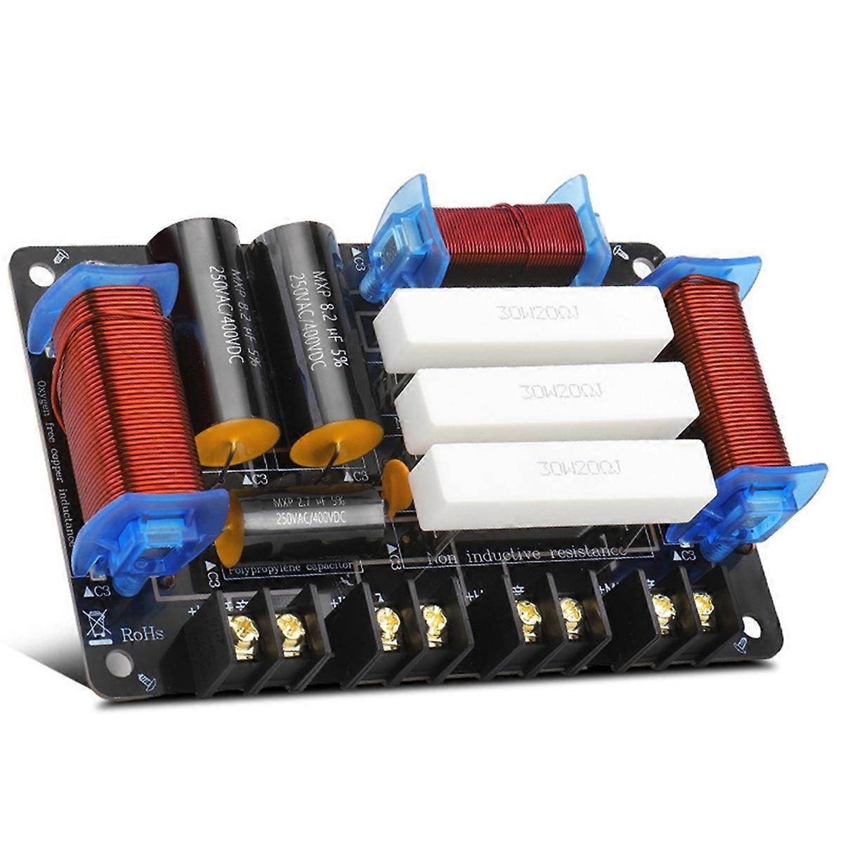 3 Way Speaker Divider 1 Tweeter 1 Bass 1 Mid Speaker Divider Speaker Crossover 600W 4Ohm/8Ohm for 8/10/12 Inch Speaker